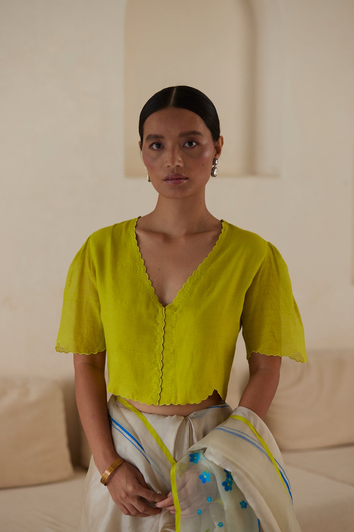 Fleeting Moments Lime Blouse