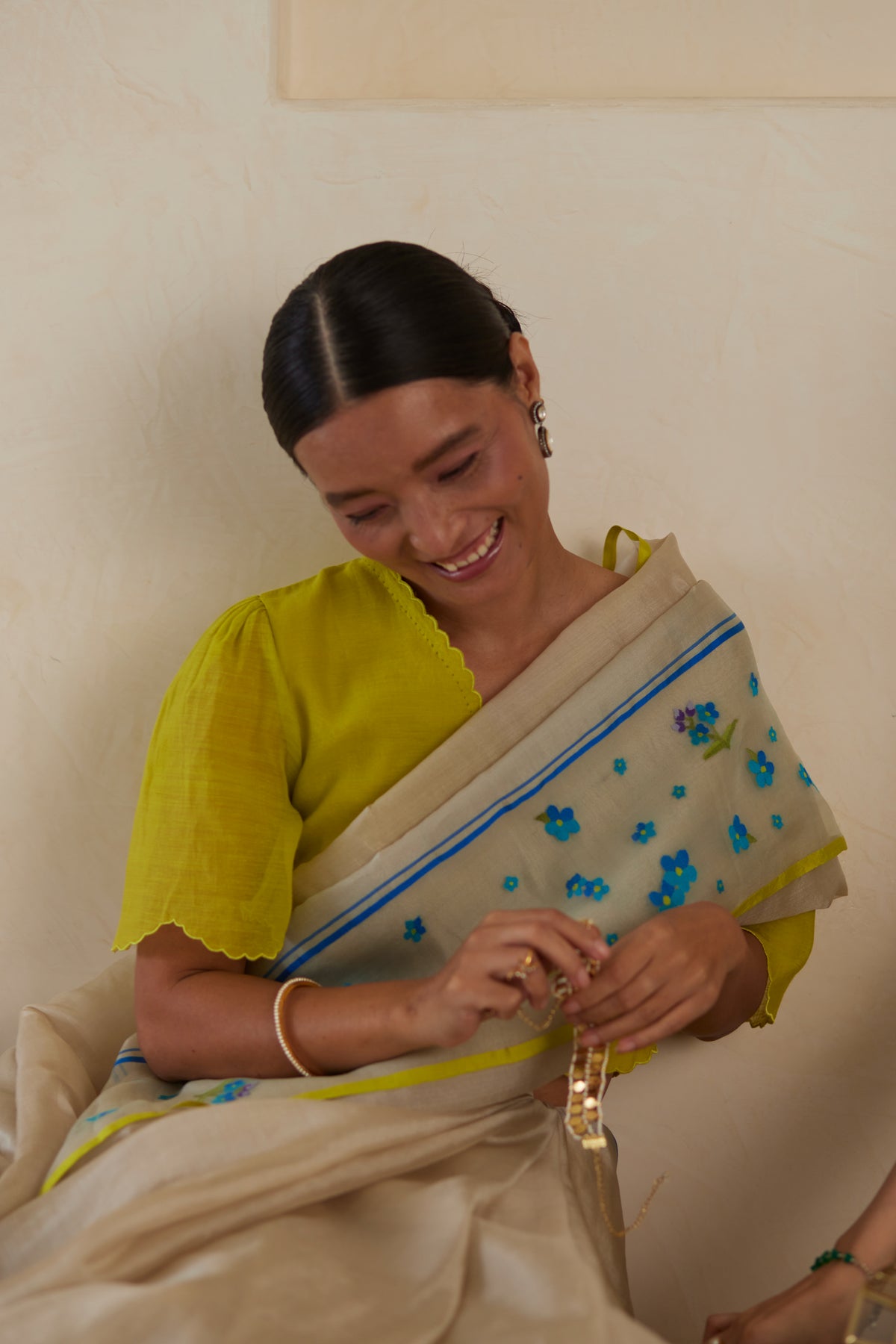 Lasting Vignettes Jamdani Saree