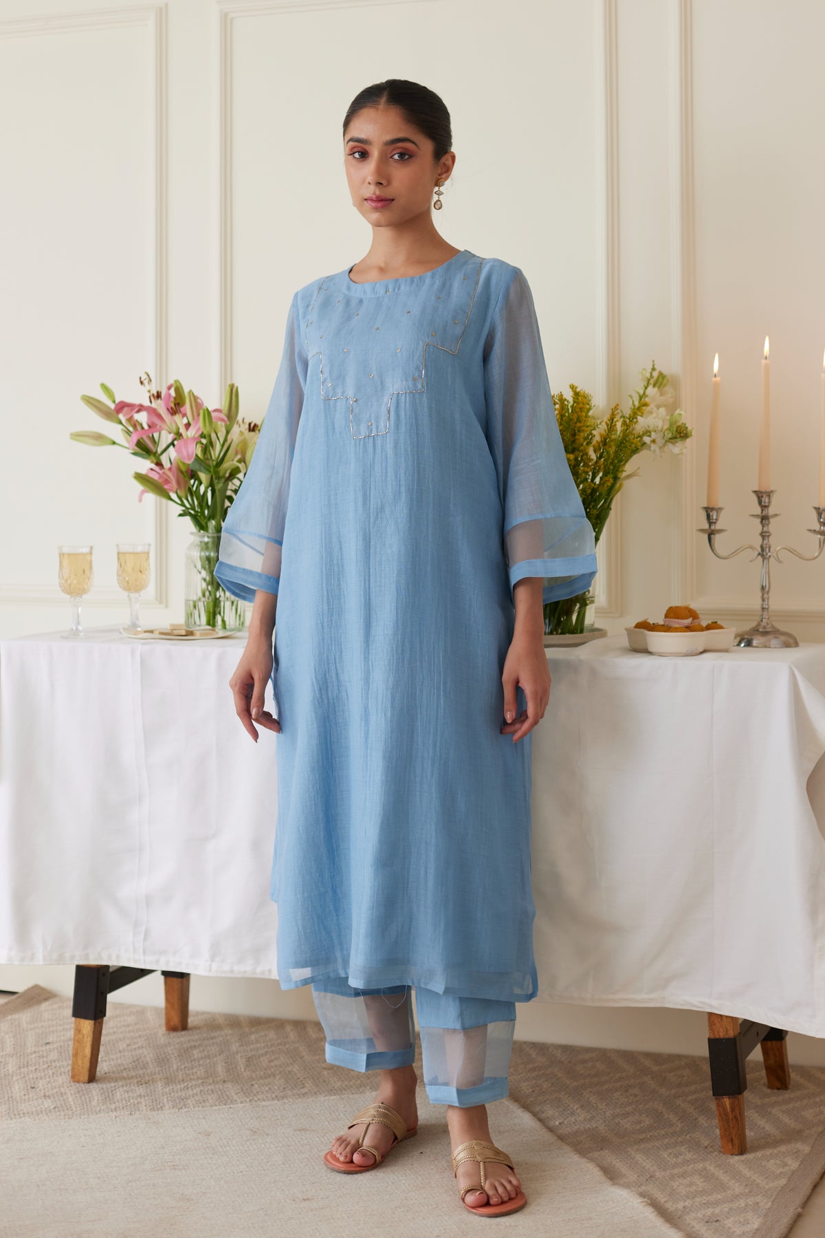 Powder Blue Kurta Set