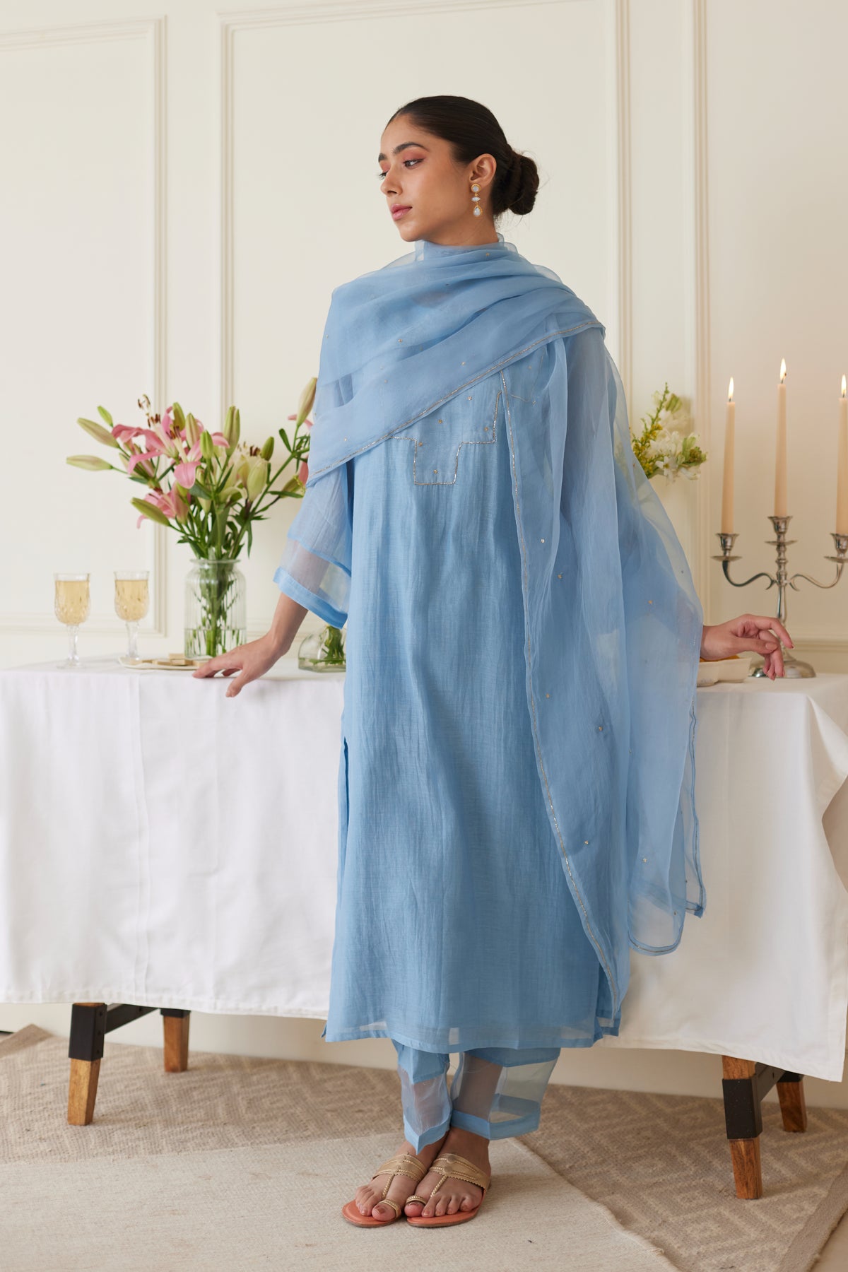 Powder Blue Kurta Set