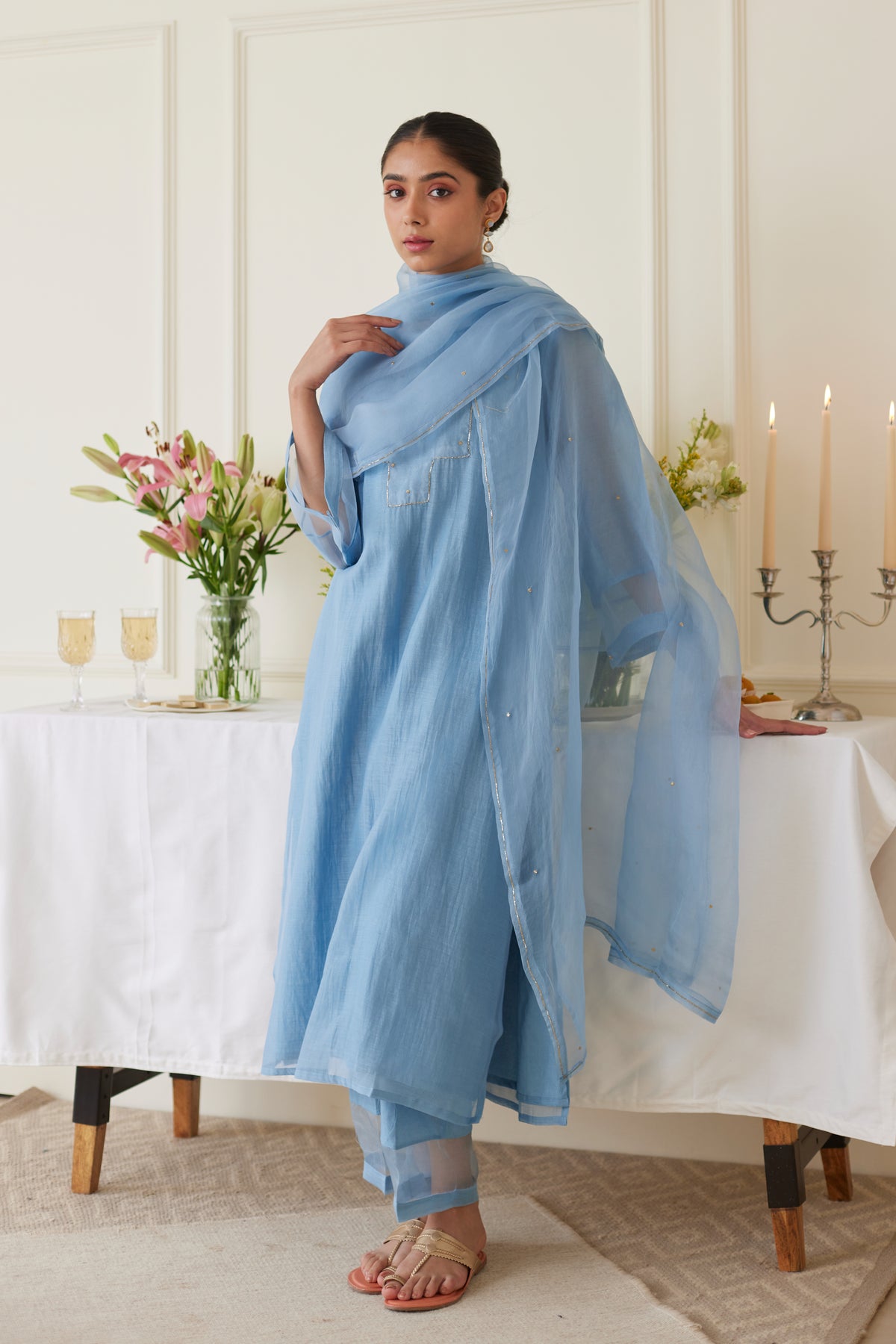 Powder Blue Kurta Set