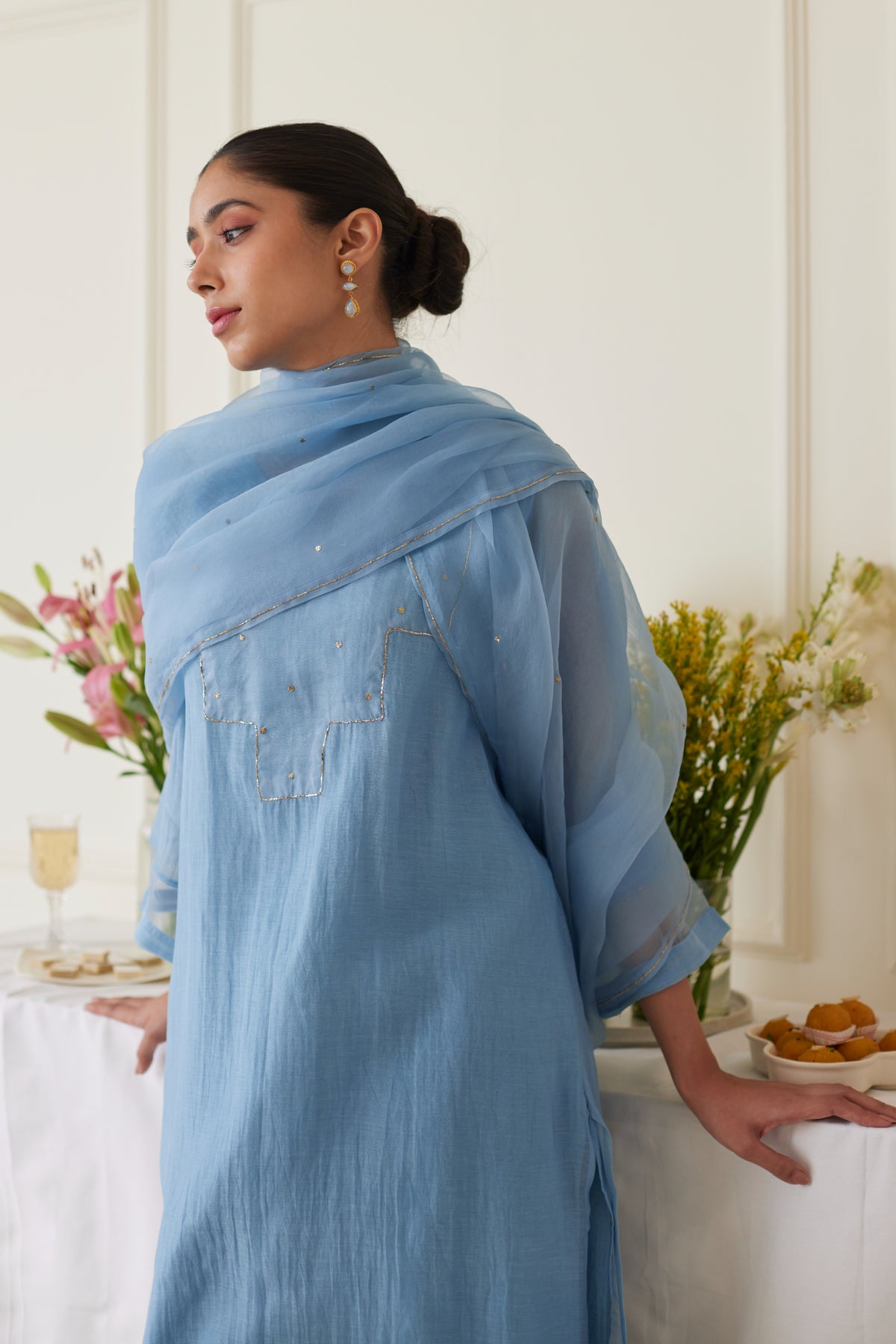 Powder Blue Kurta Set