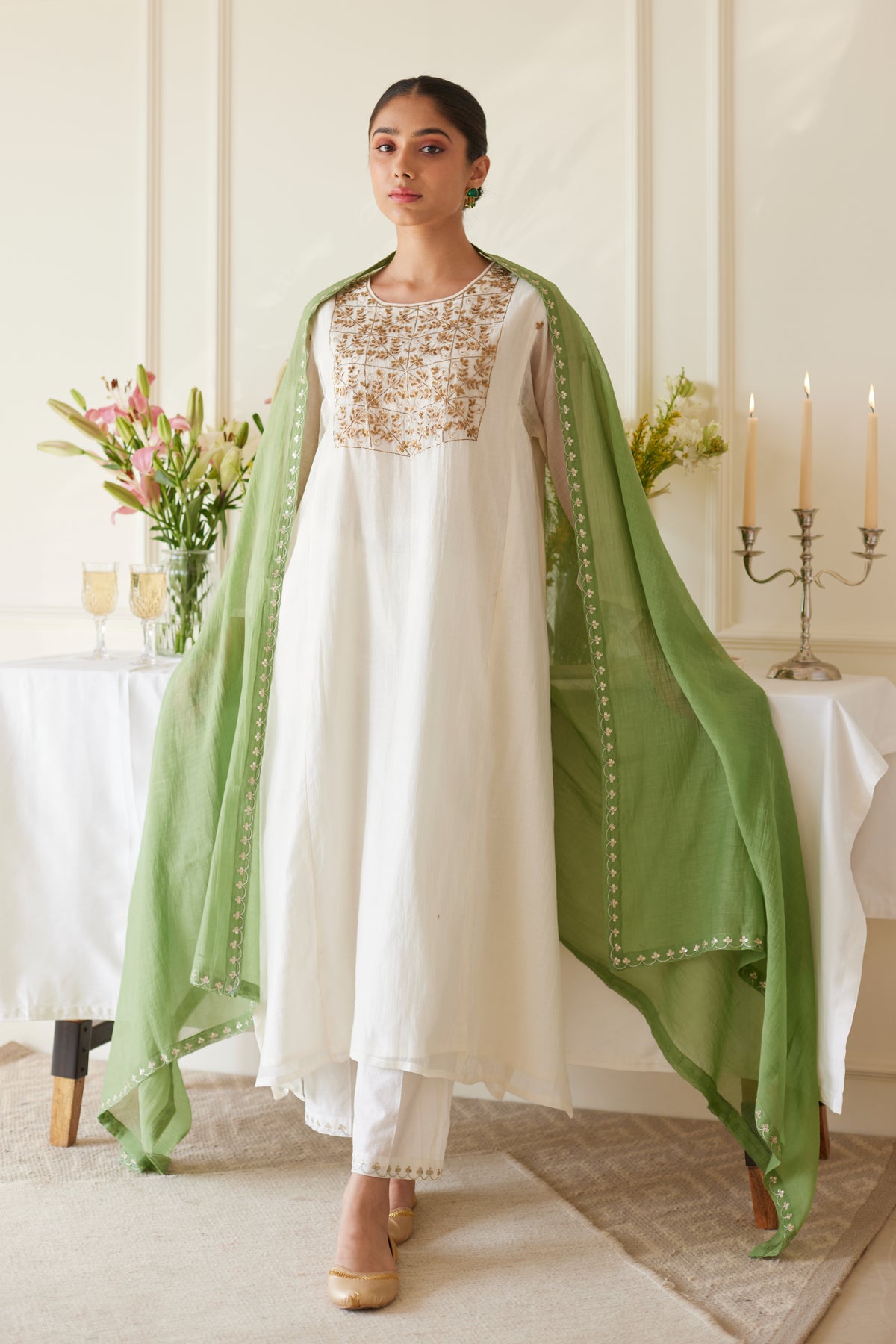 Sage Ivory Kurta Set