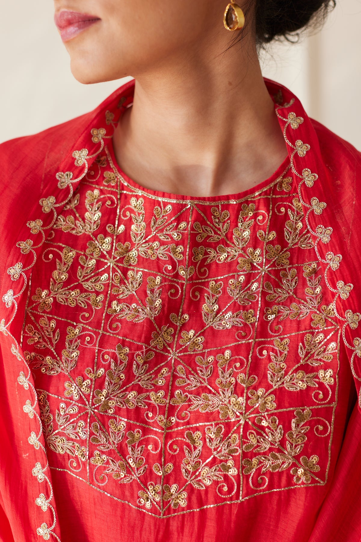 Red Scarlet Kurta Set