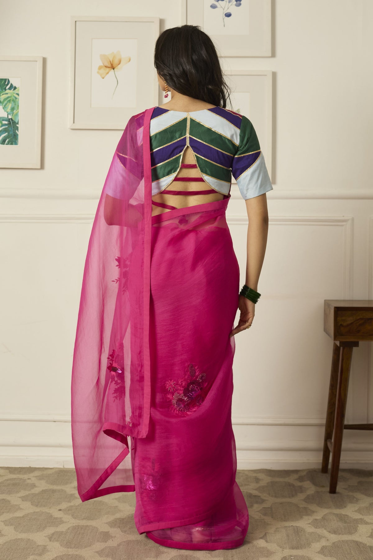 Pink Aradhana Saree