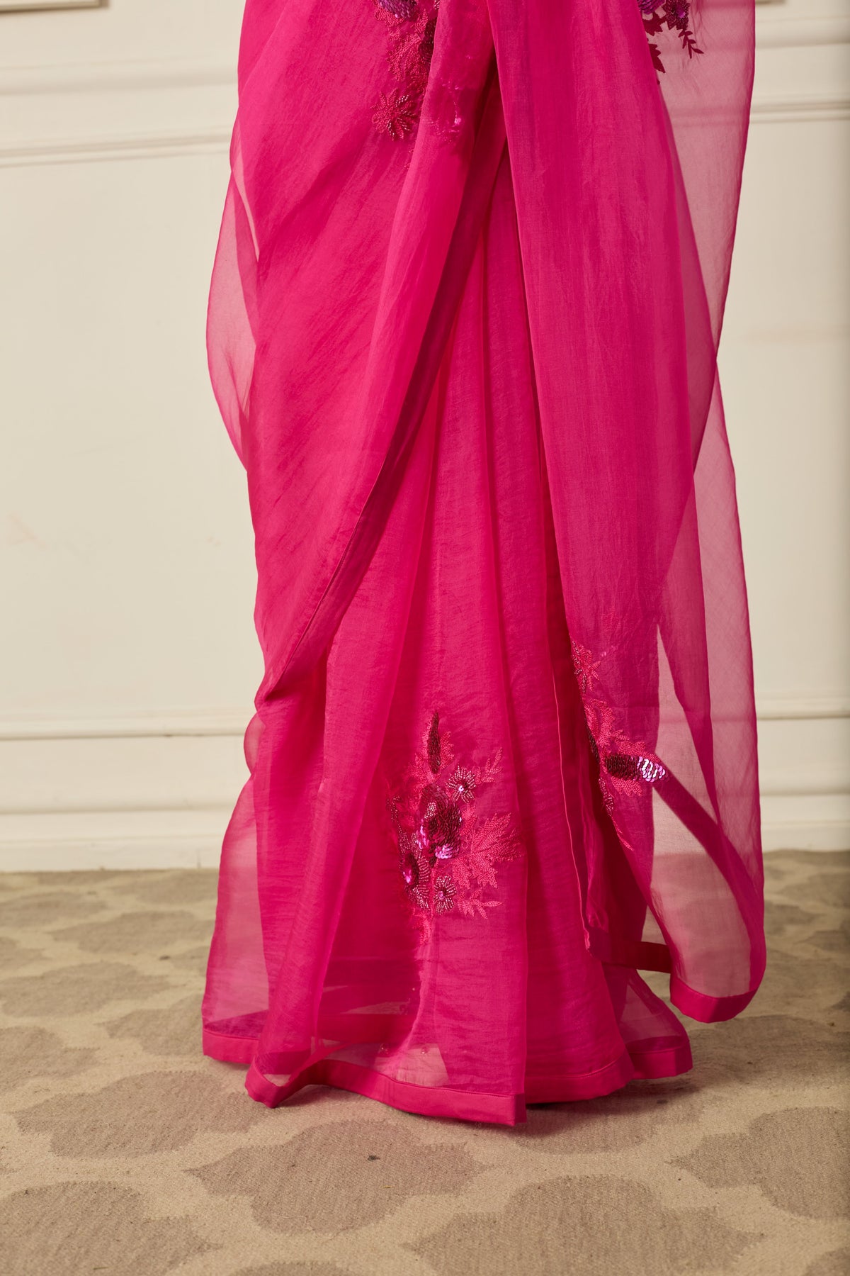 Pink Aradhana Saree