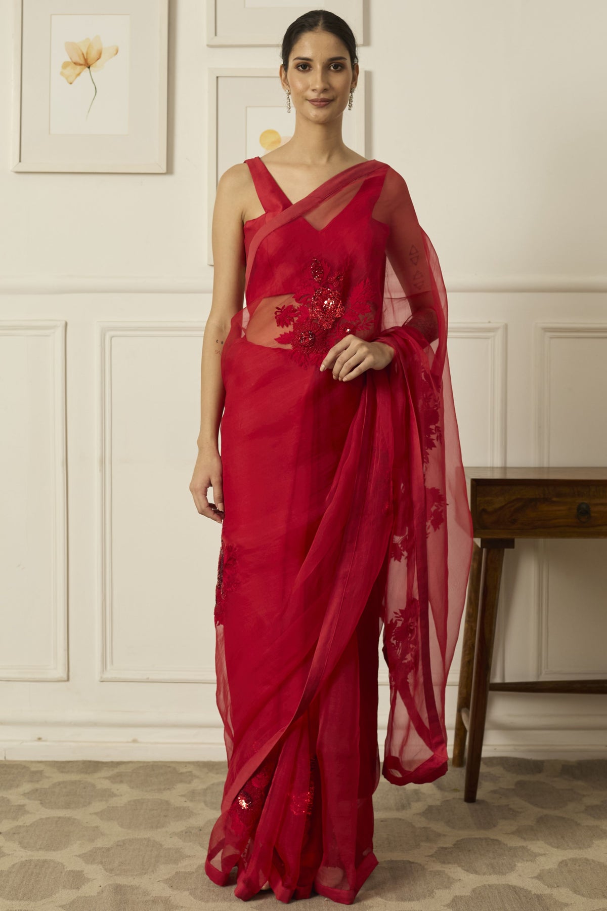 Red Aradhana Saree