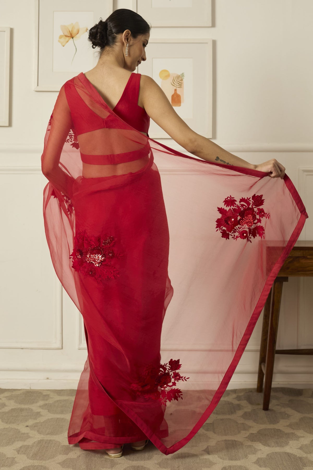 Red Aradhana Saree