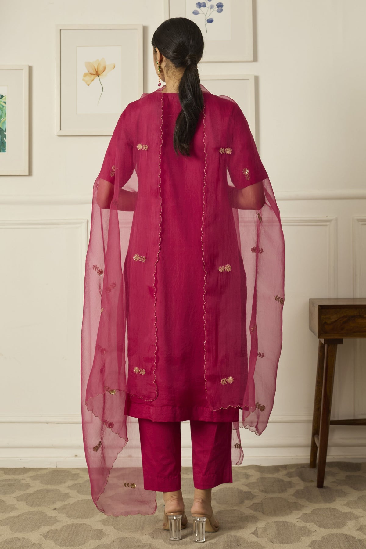 Pink Iris Kurta Set