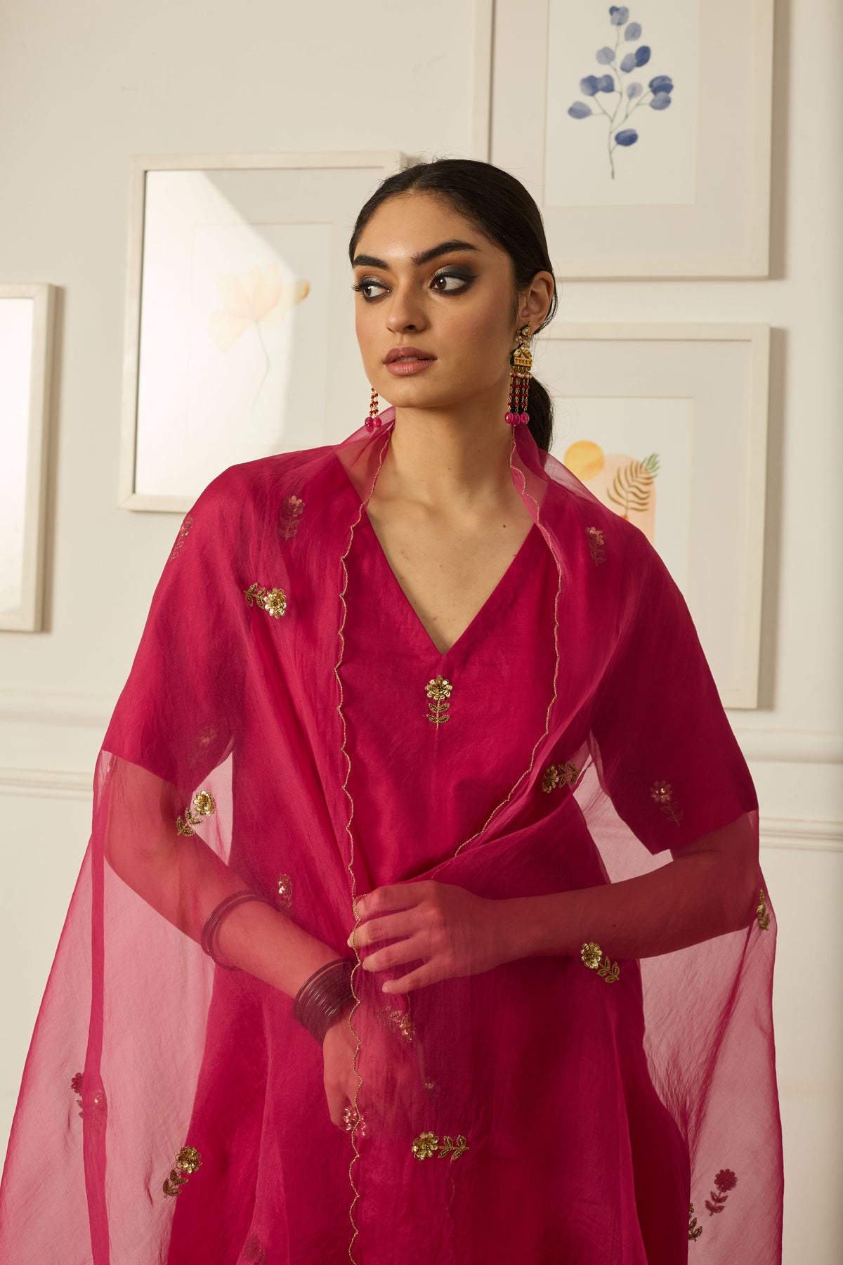 Pink Iris Kurta Set