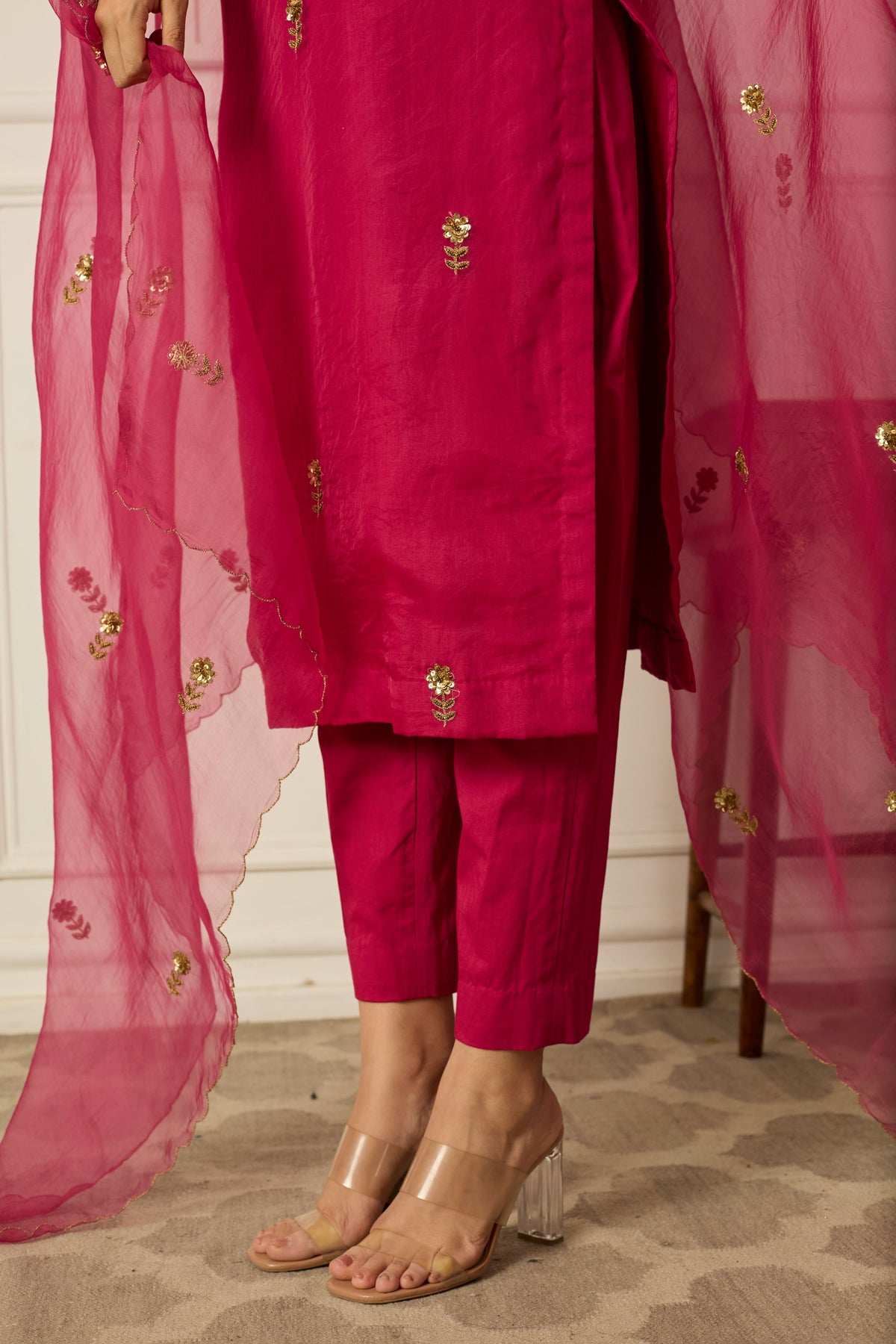 Pink Iris Kurta Set