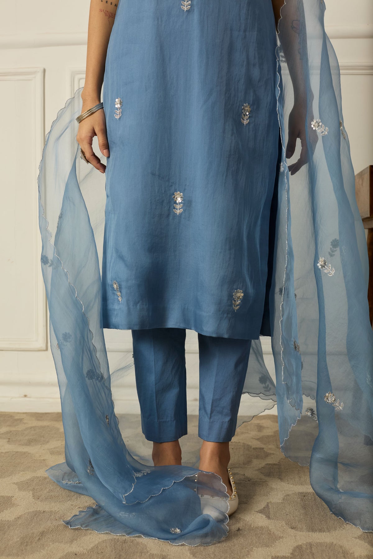 Powder Blue Iris Kurta Set