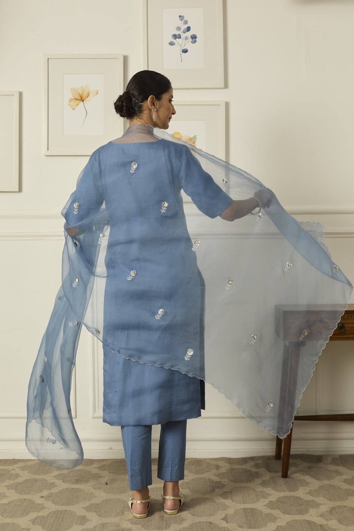 Powder Blue Iris Kurta Set