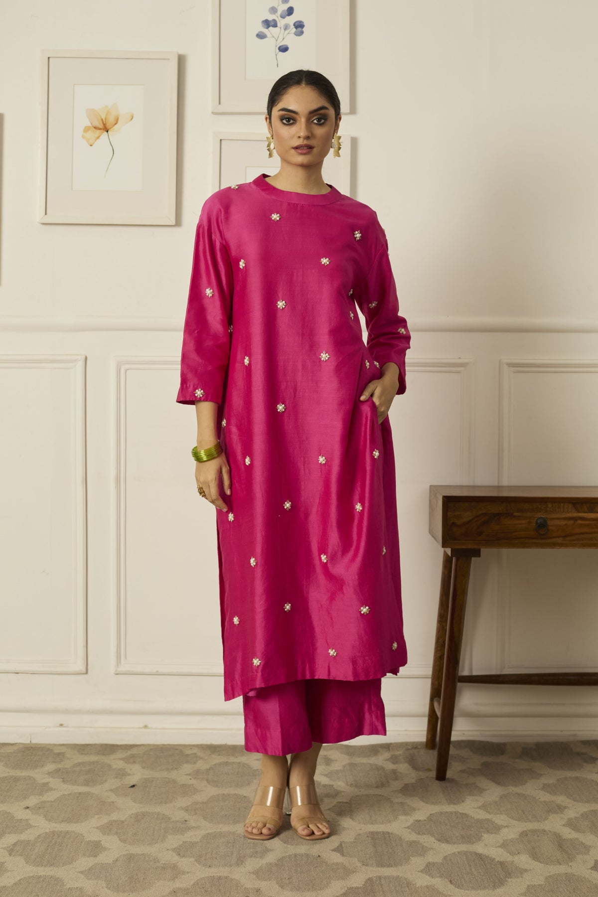 Lila Kurta Set