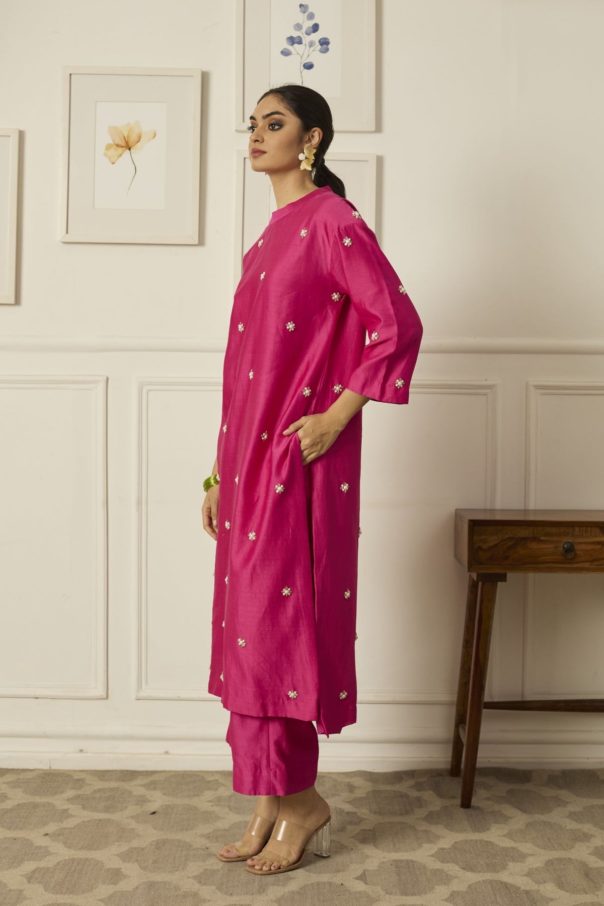 Lila Kurta Set