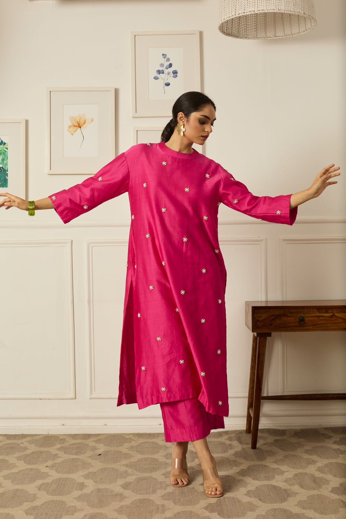 Lila Kurta Set