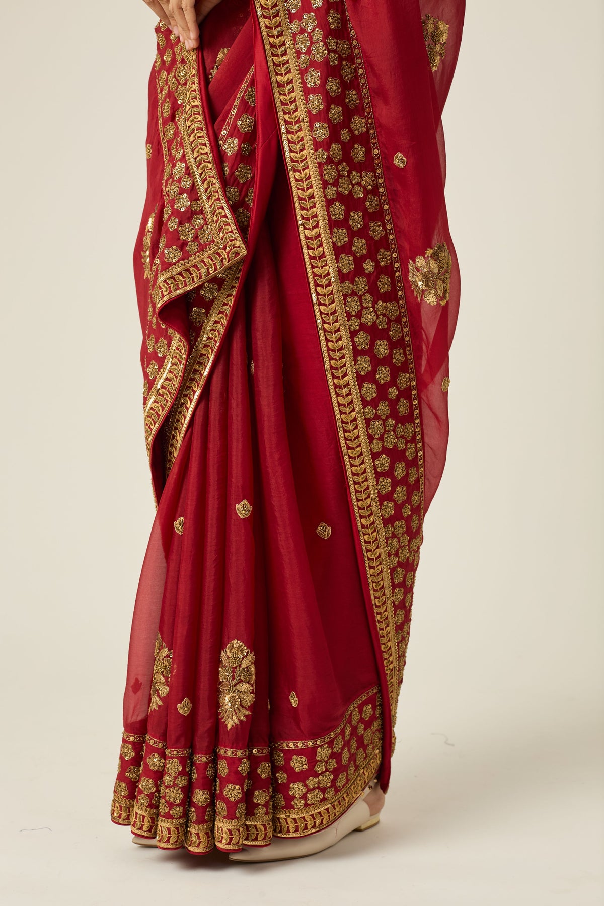 Myra Red Organza Saree