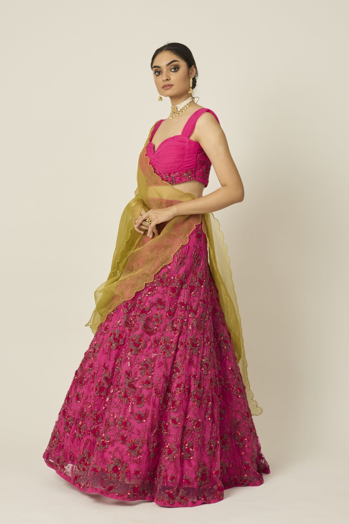 Ishra Pink Bridal Lehanga