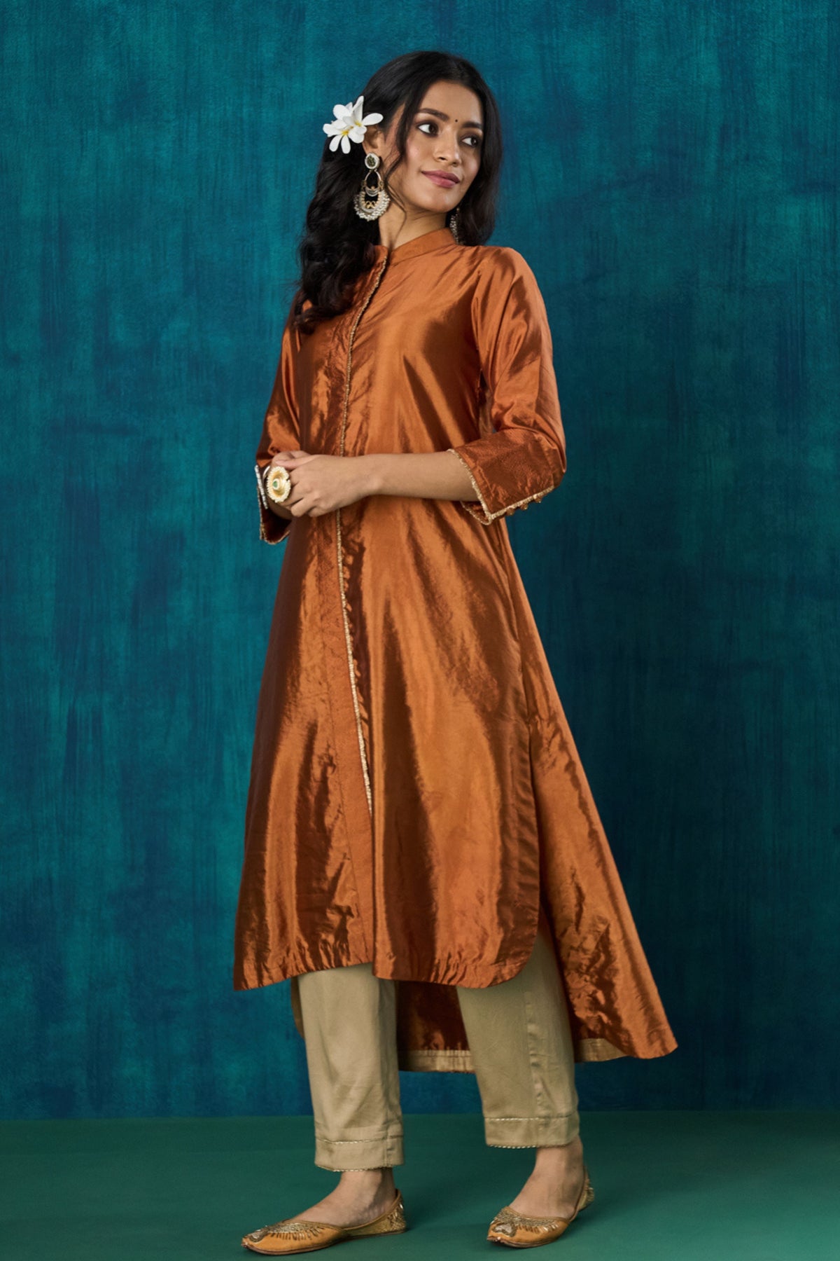 Rust Habotai Tunic Sets