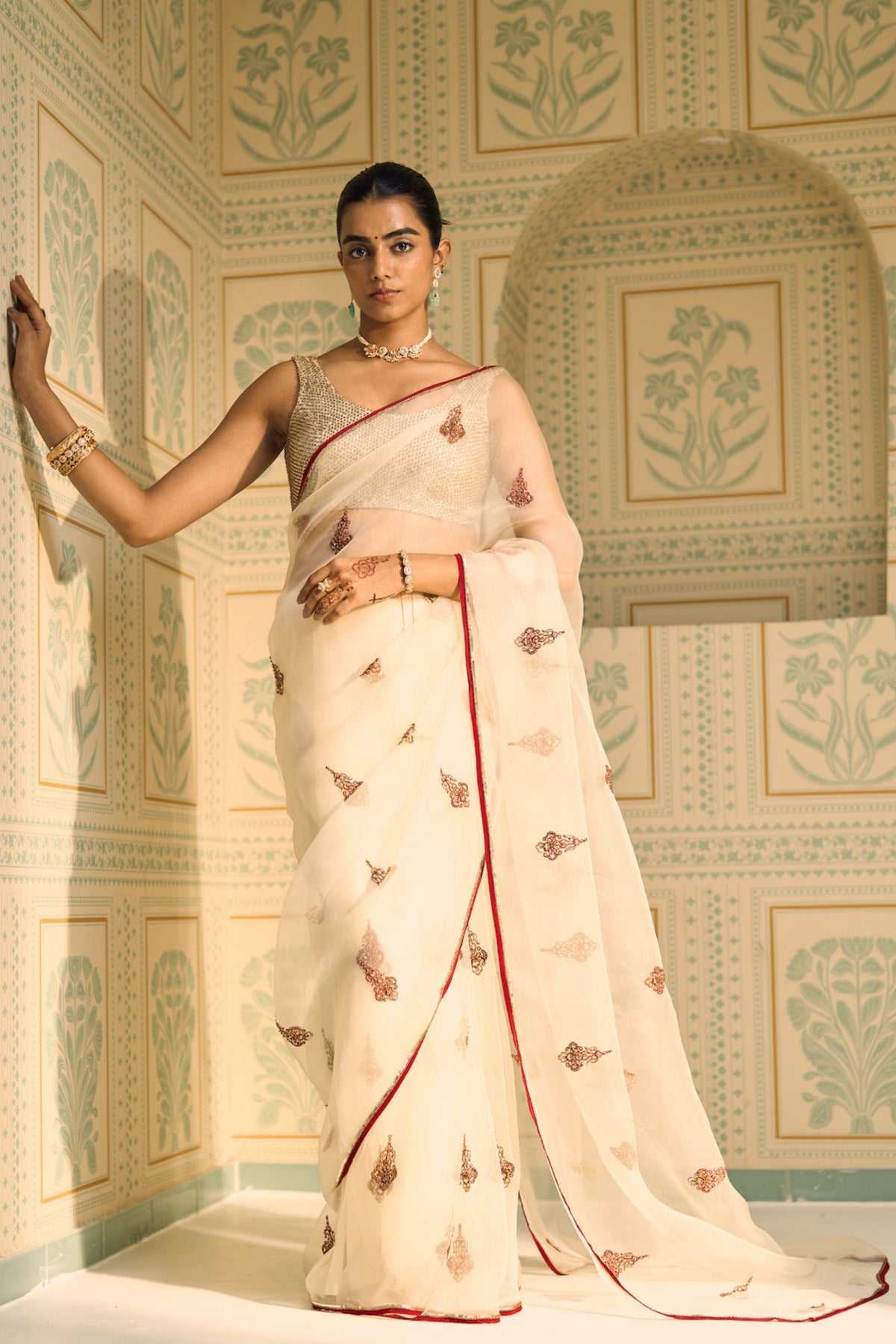 White Chavi Saree