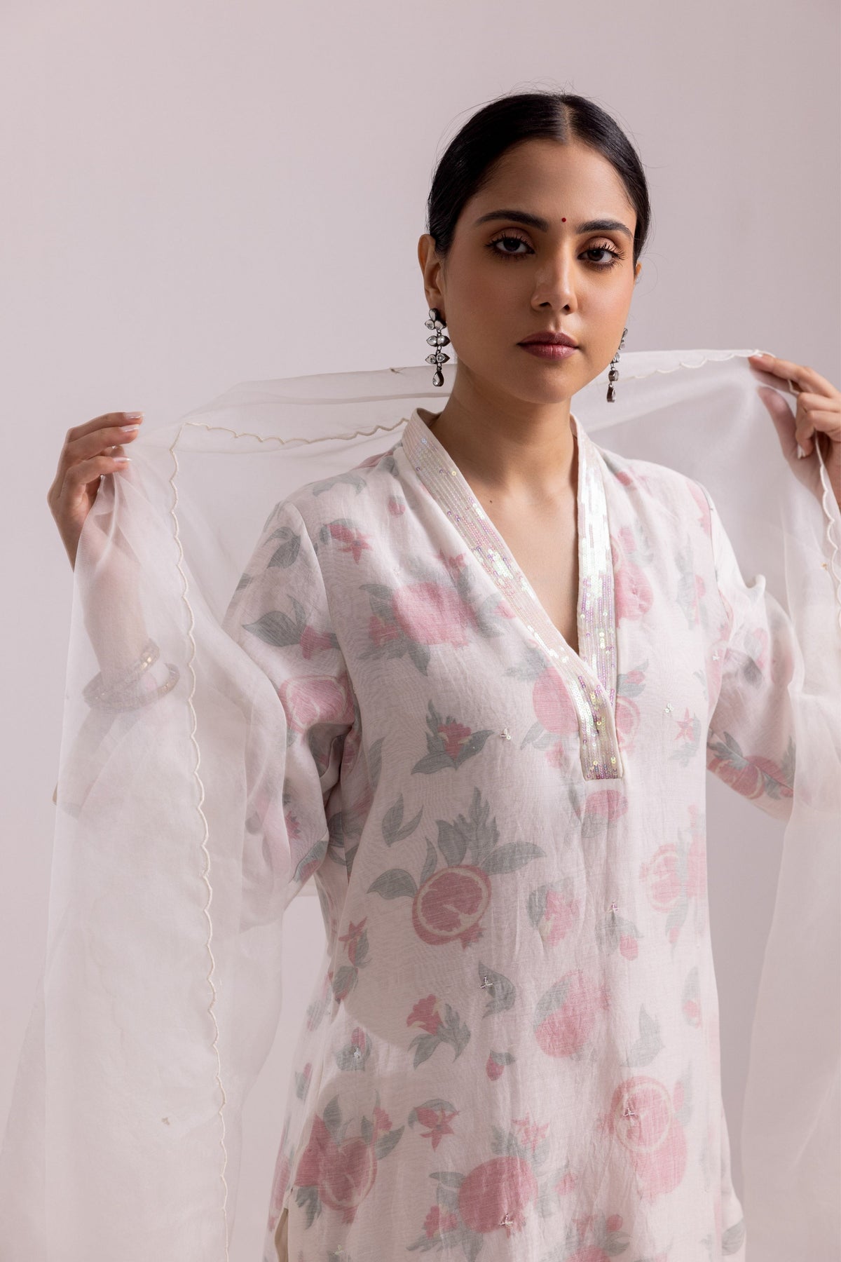 Farah White Kurta Set