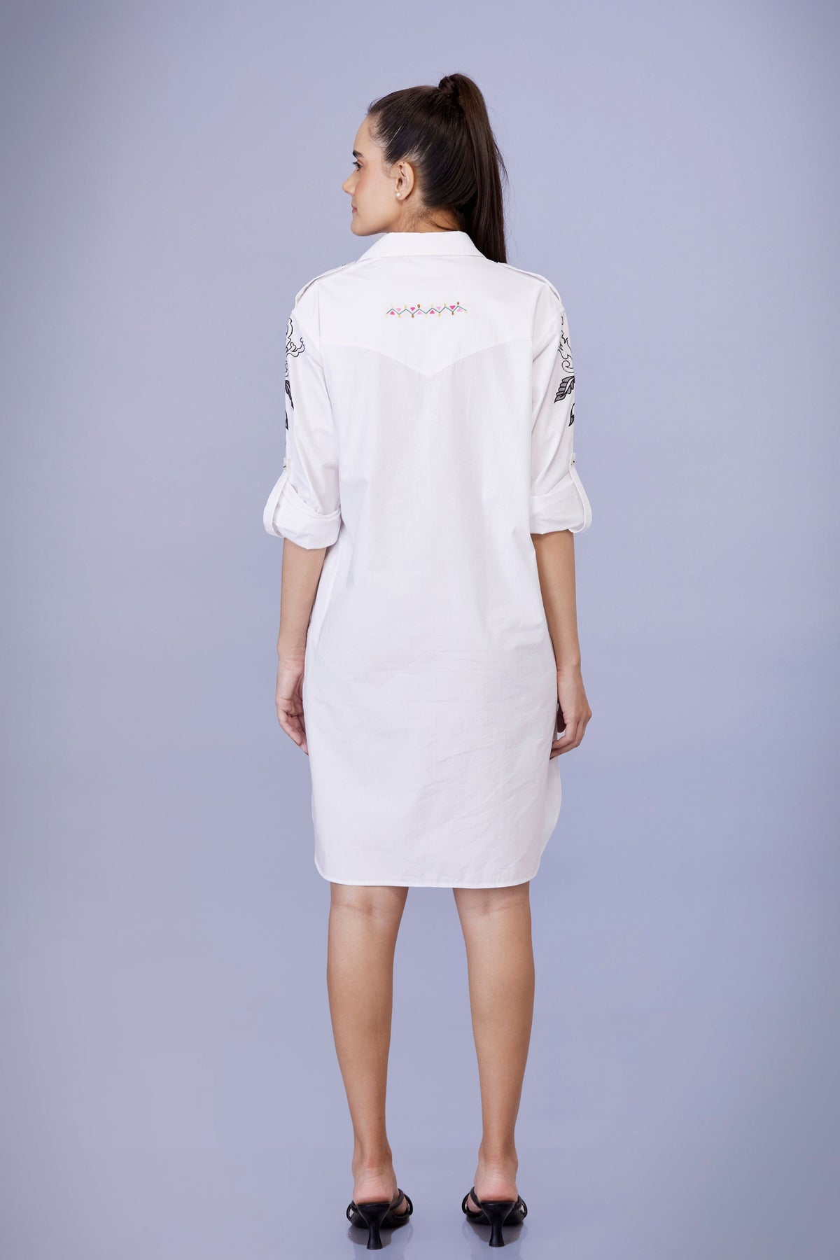 White Cutwork Embroidery Dress