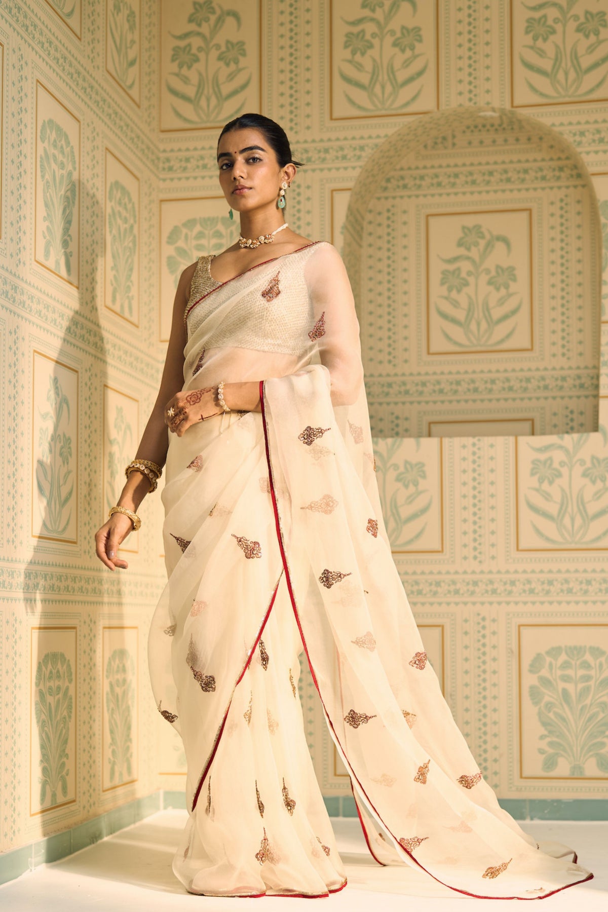 White Chavi Saree