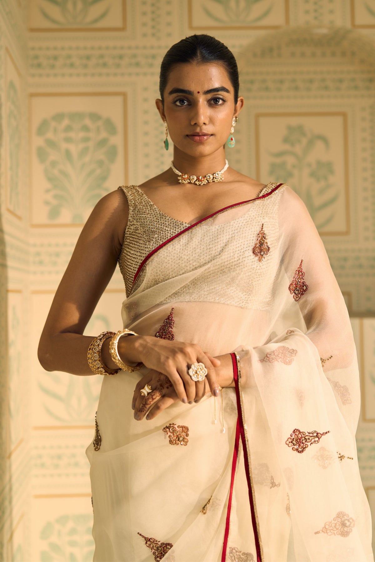 White Chavi Saree