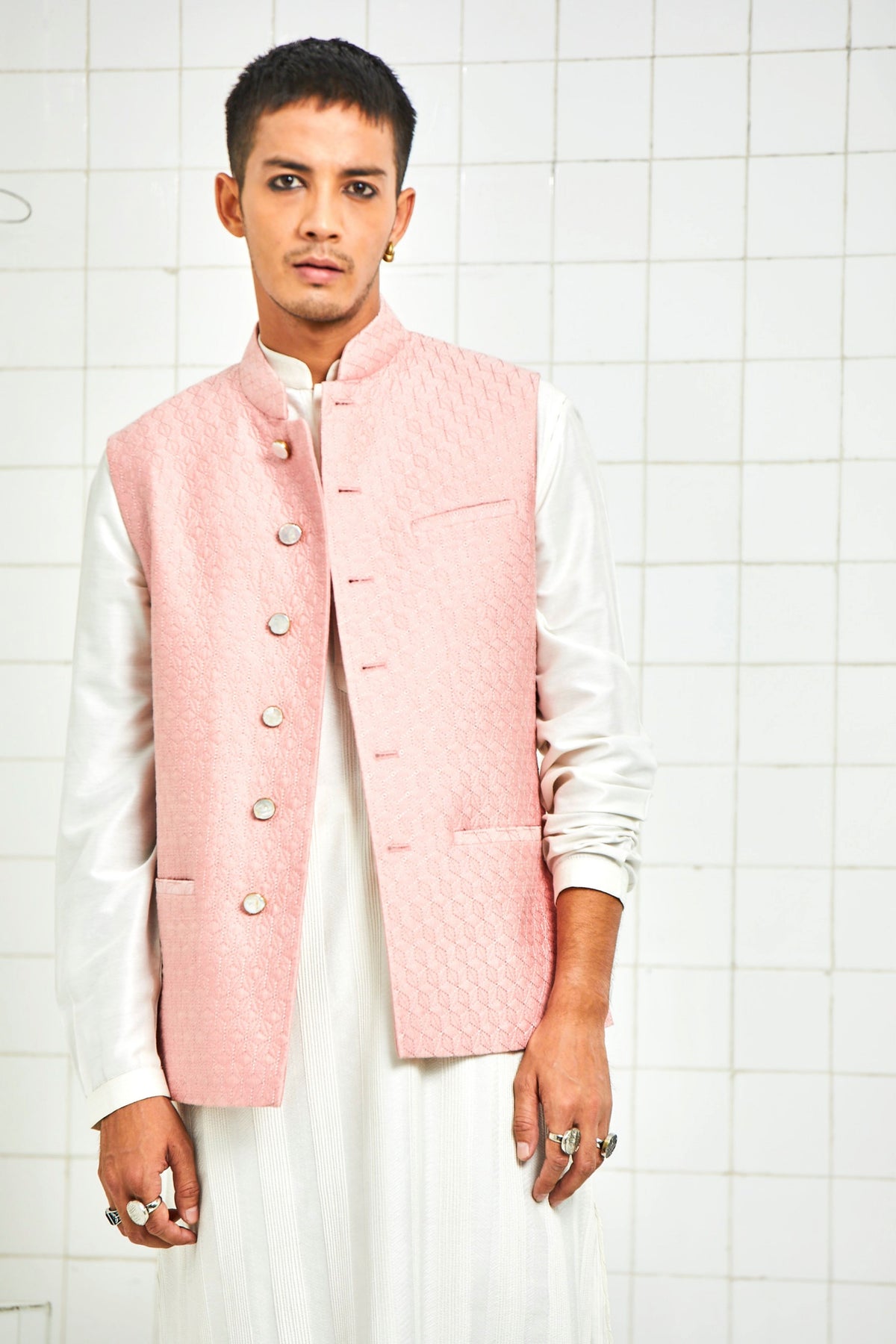 Ramdevra Quilted Nehru Jacket