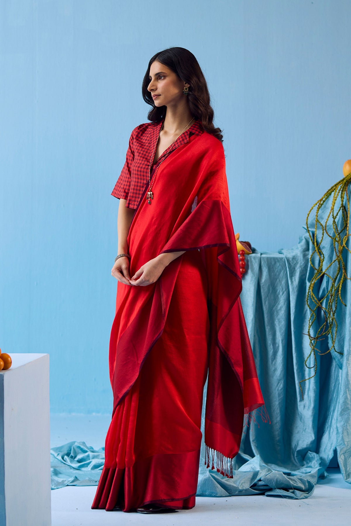 Bold Allure Scarlet Saree