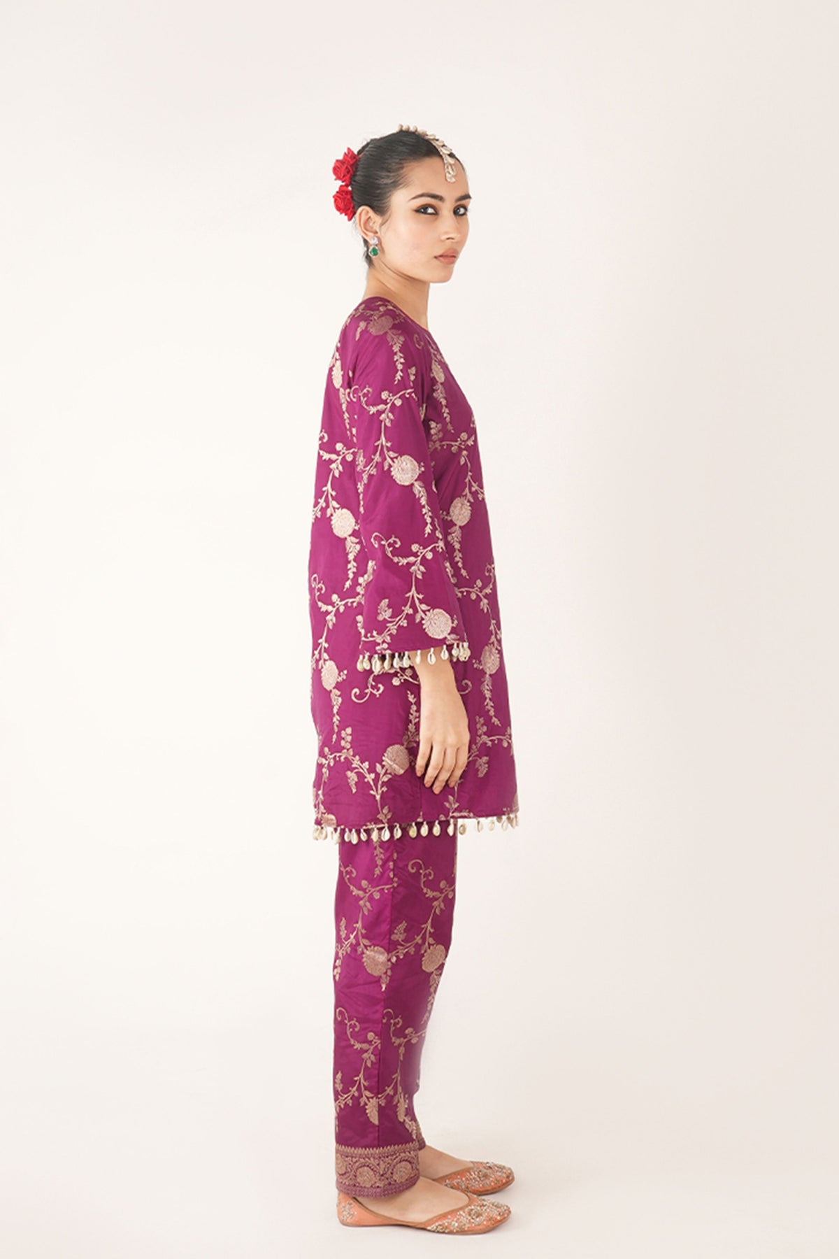 Rekha Purple Kurta Set