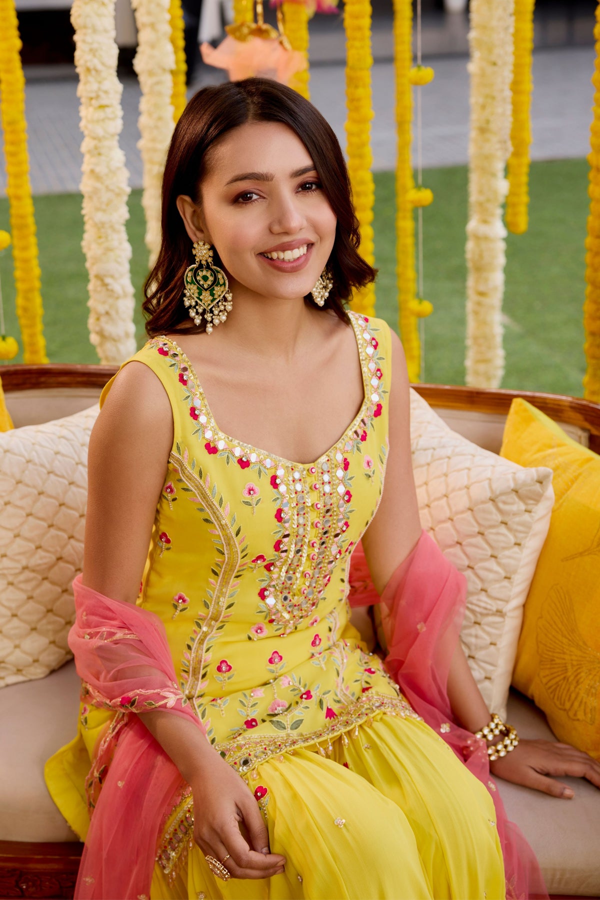 Yellow Sharara Set