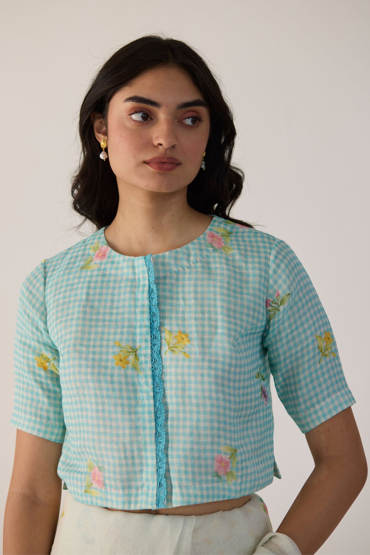 Blue Lace Blouse Gulmarg