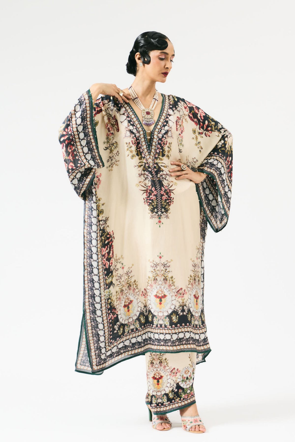 Nizam Gufrina Beige Tunic Set