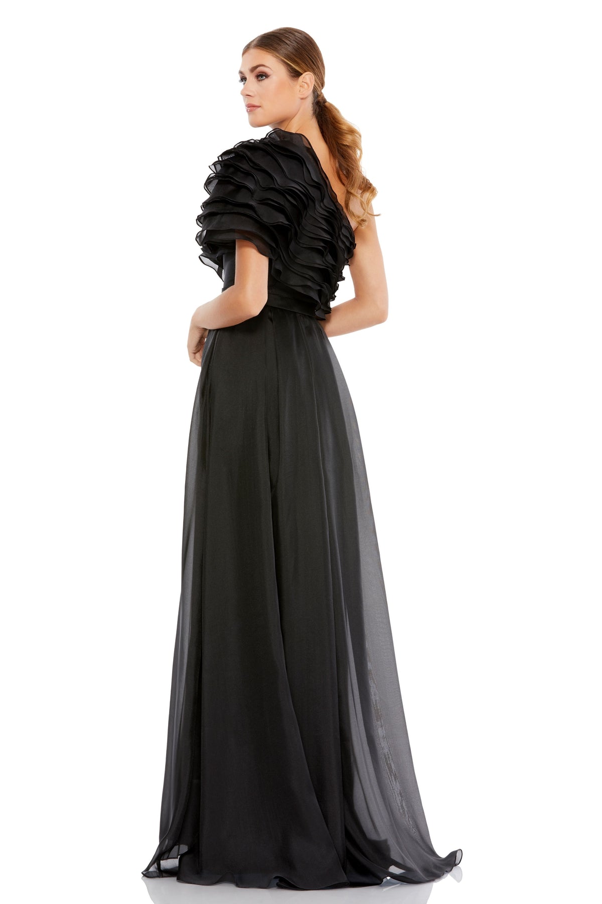 Back Zipper Full Length Gown