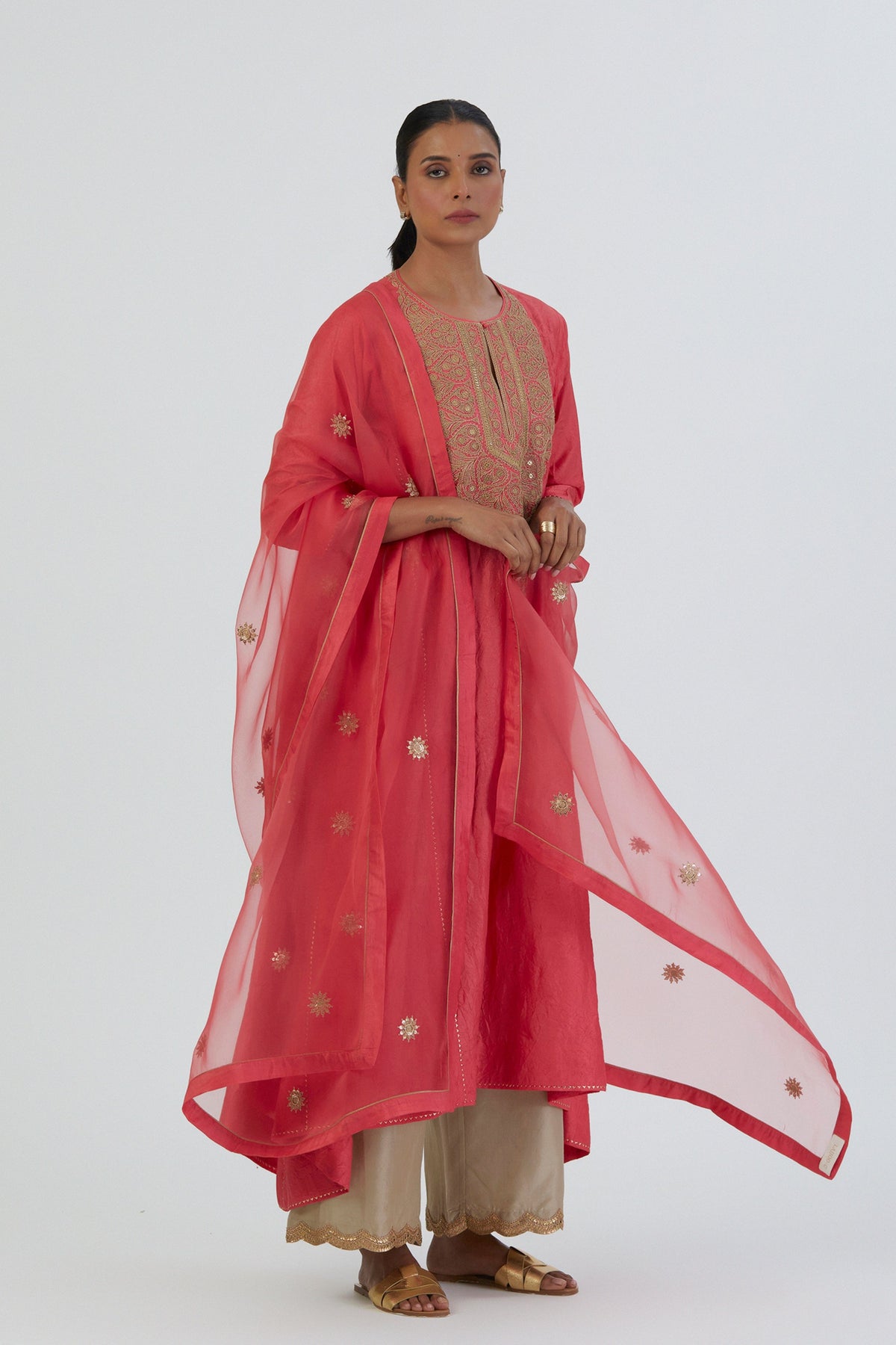 Sitara Coral Dupatta