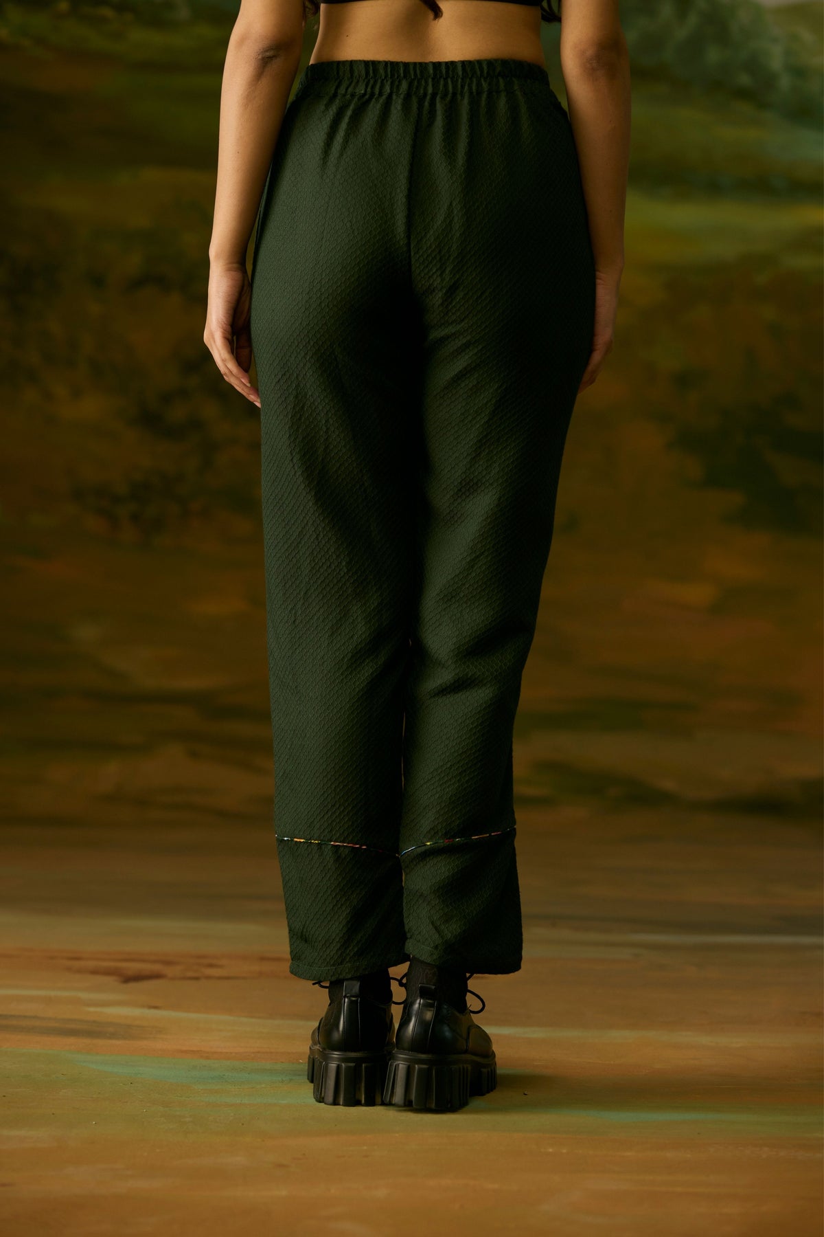 Forest Green Cuffed Pants