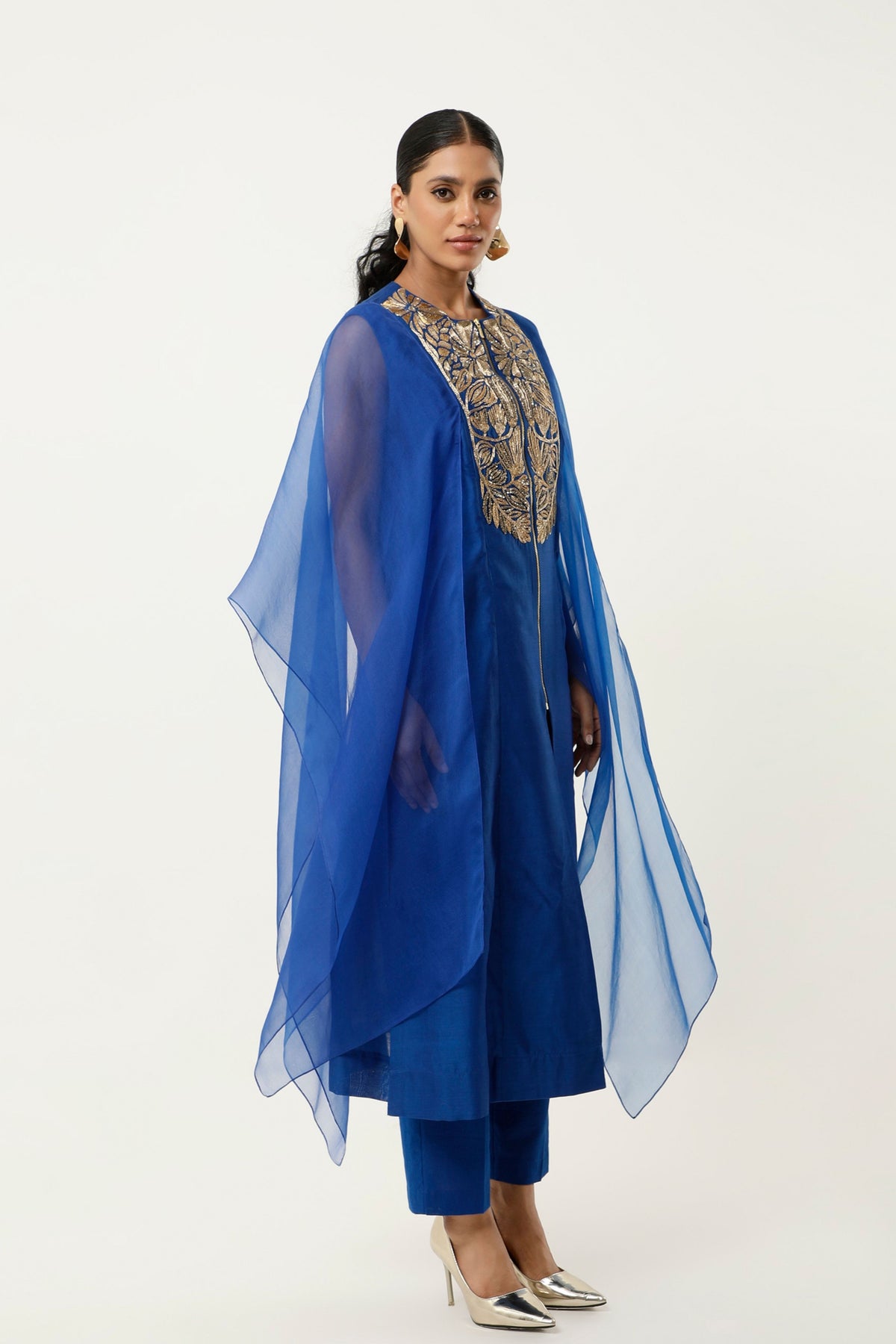 Cobalt Cape Kurta Set