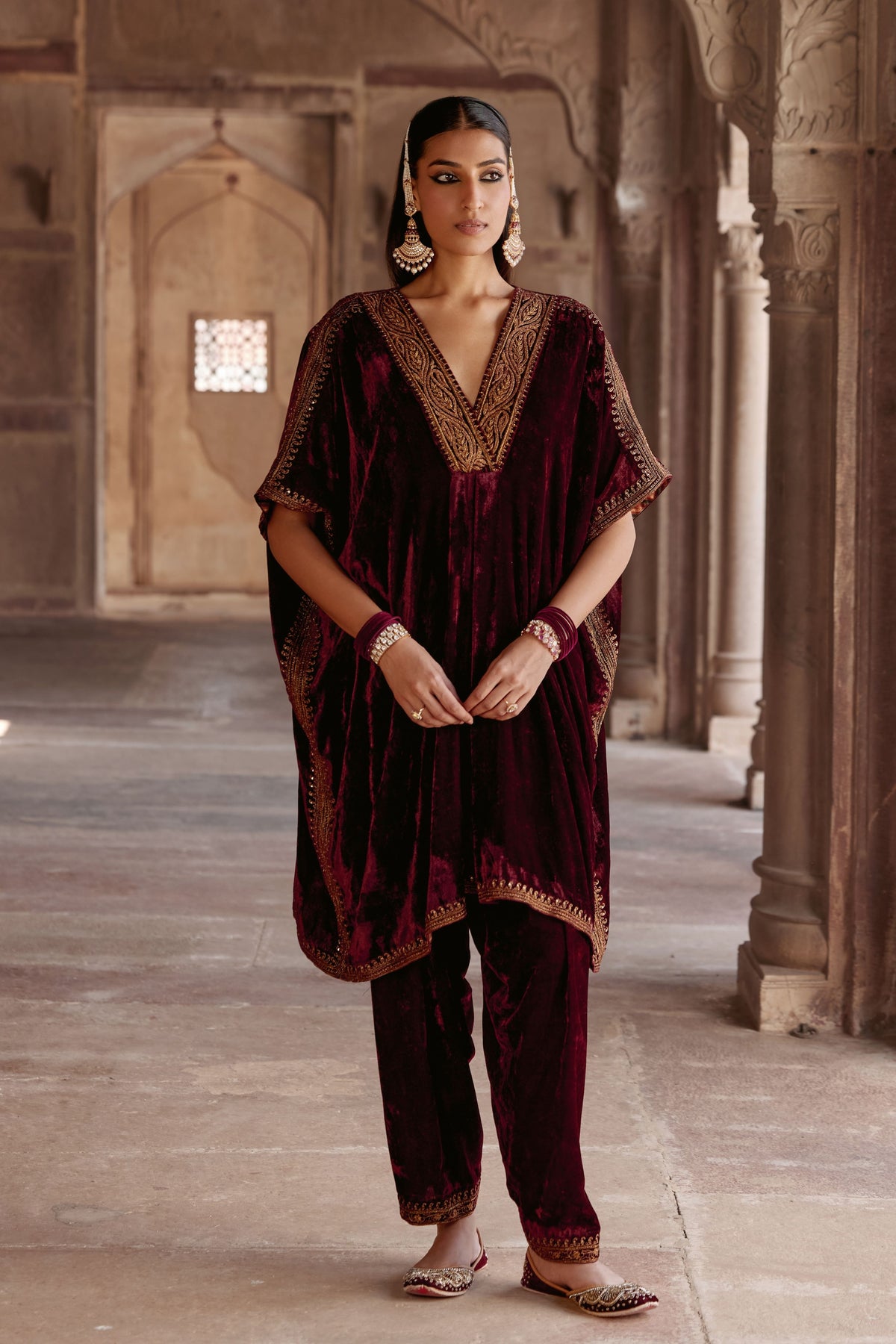 Marron Zohra Kaftan Set