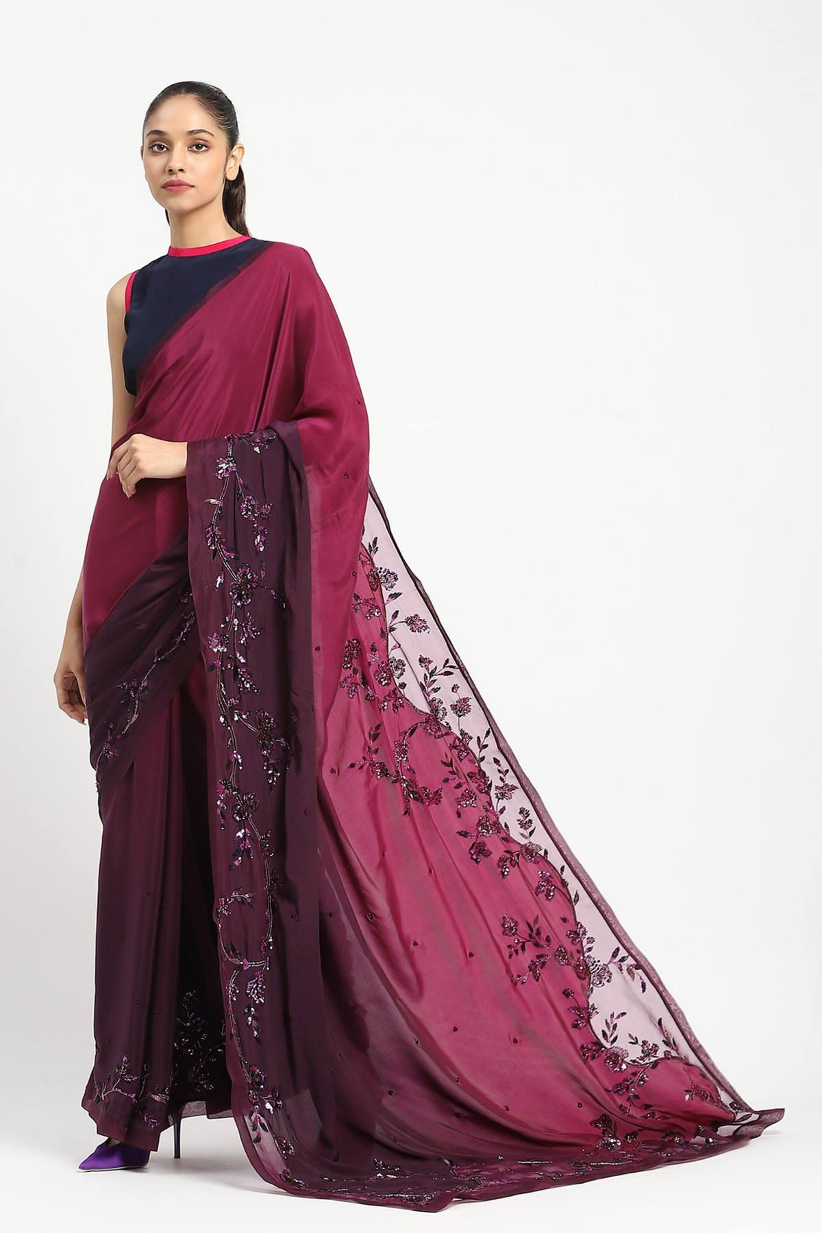 Liquid Grace Embroidered Saree