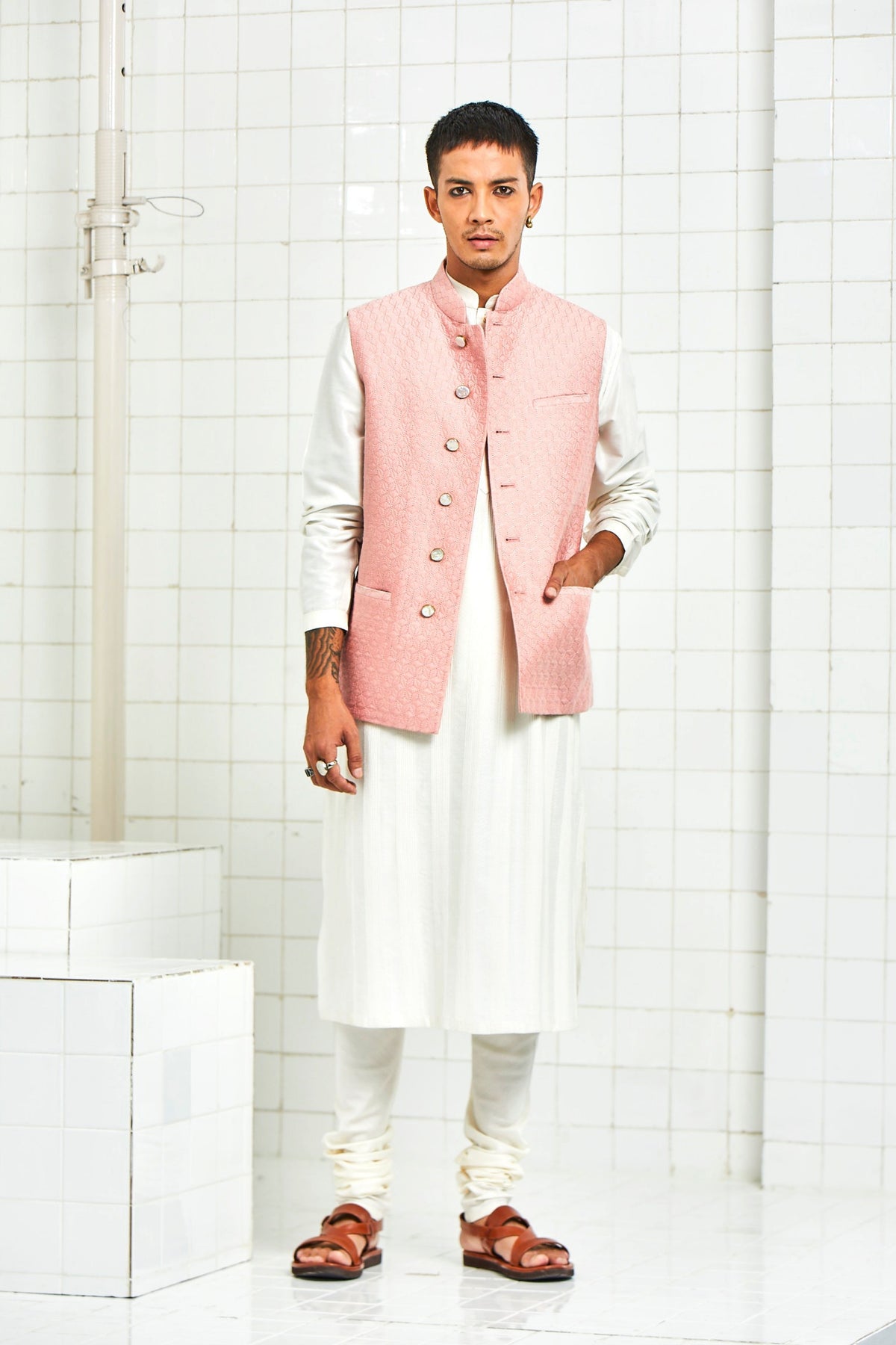 Ramdevra Quilted Nehru Jacket