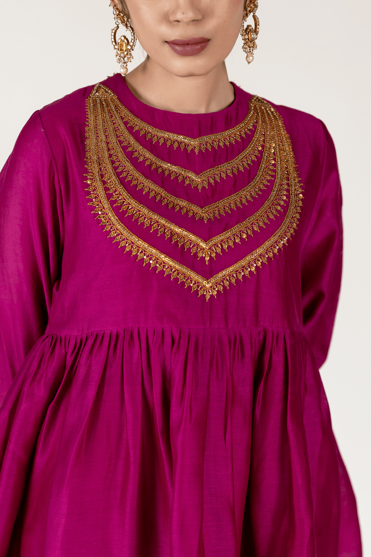 Magenta Pink Ranihaar Tunic Set