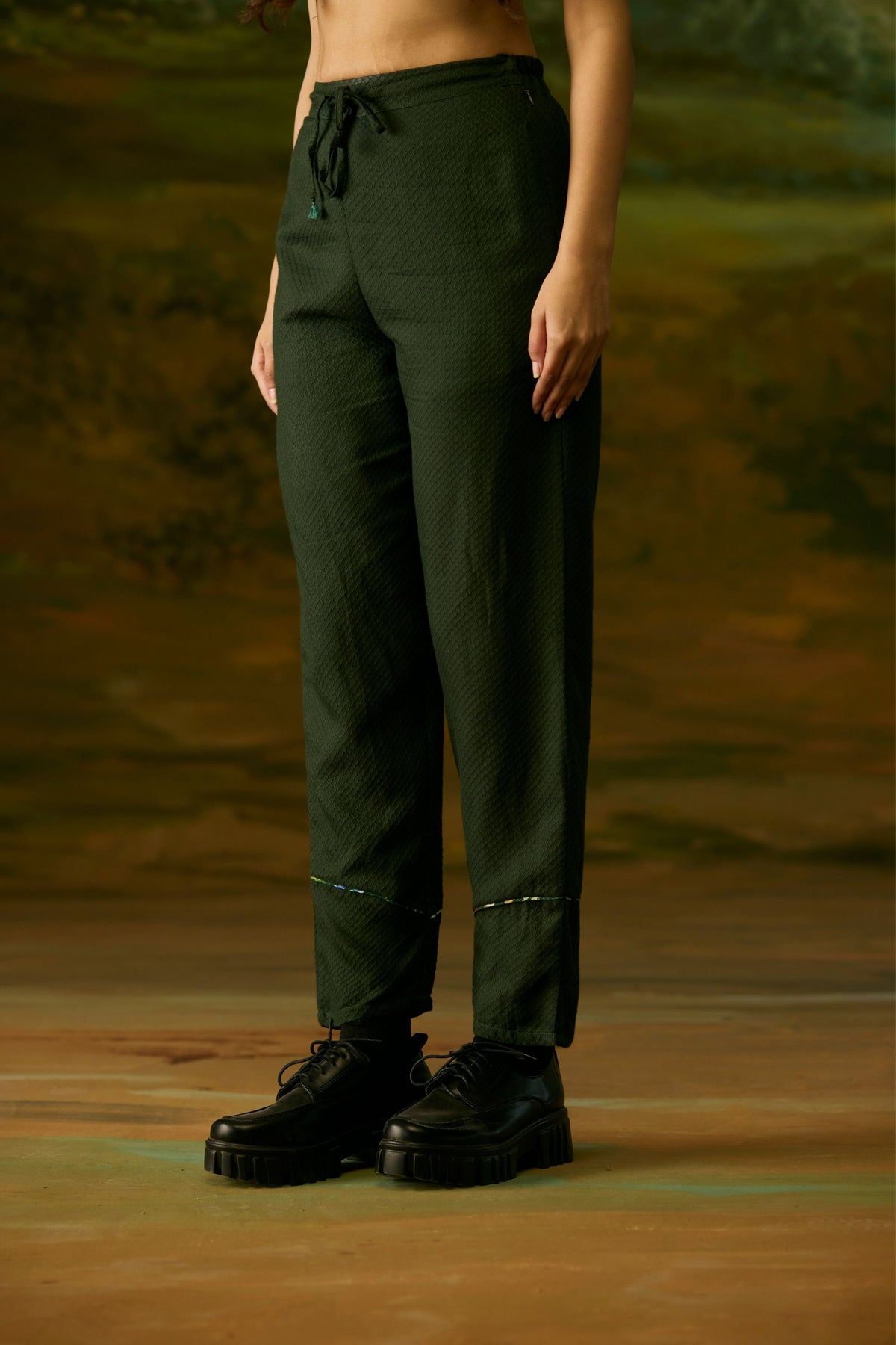 Forest Green Cuffed Pants