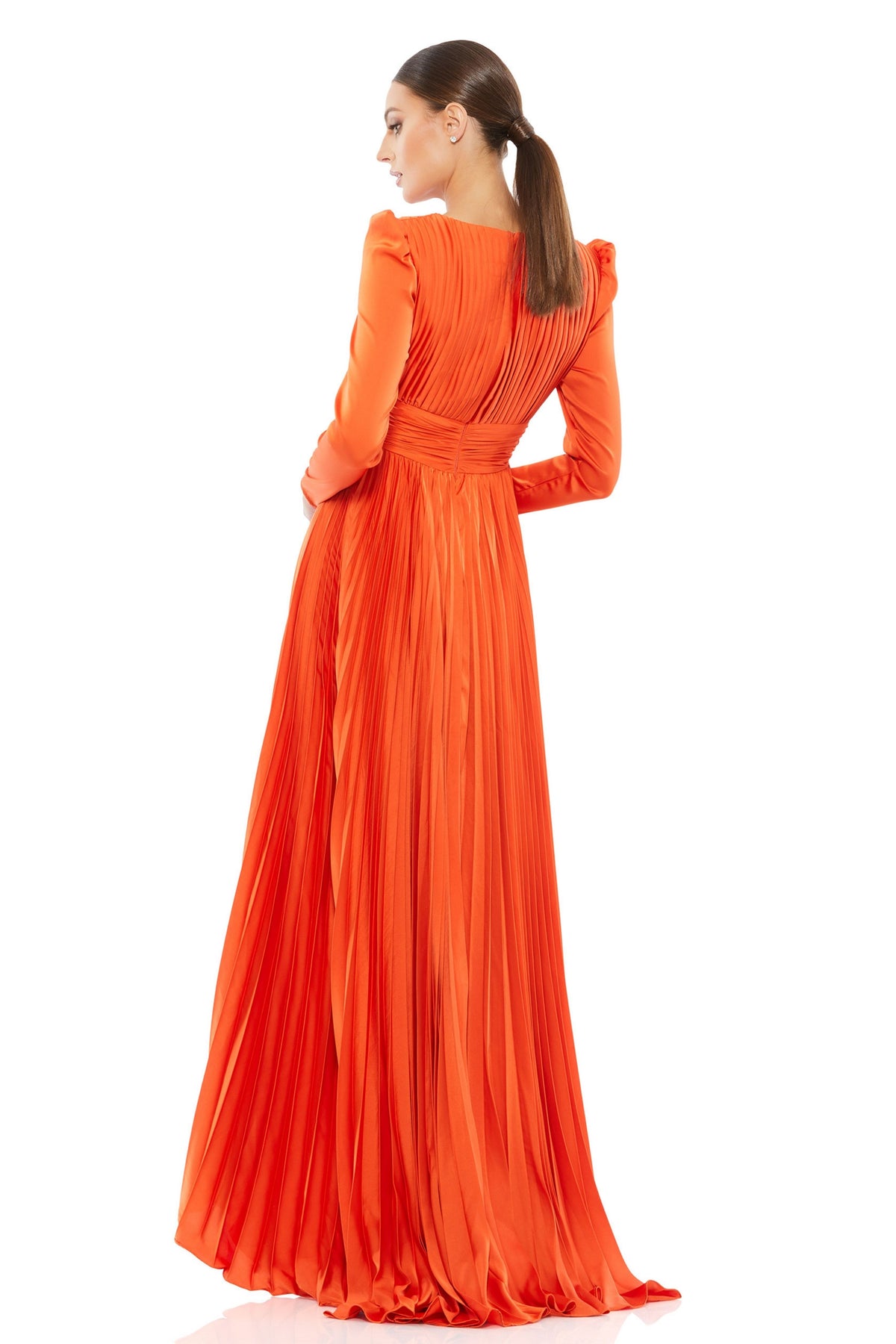 Fully Lined V-neck Long Gown