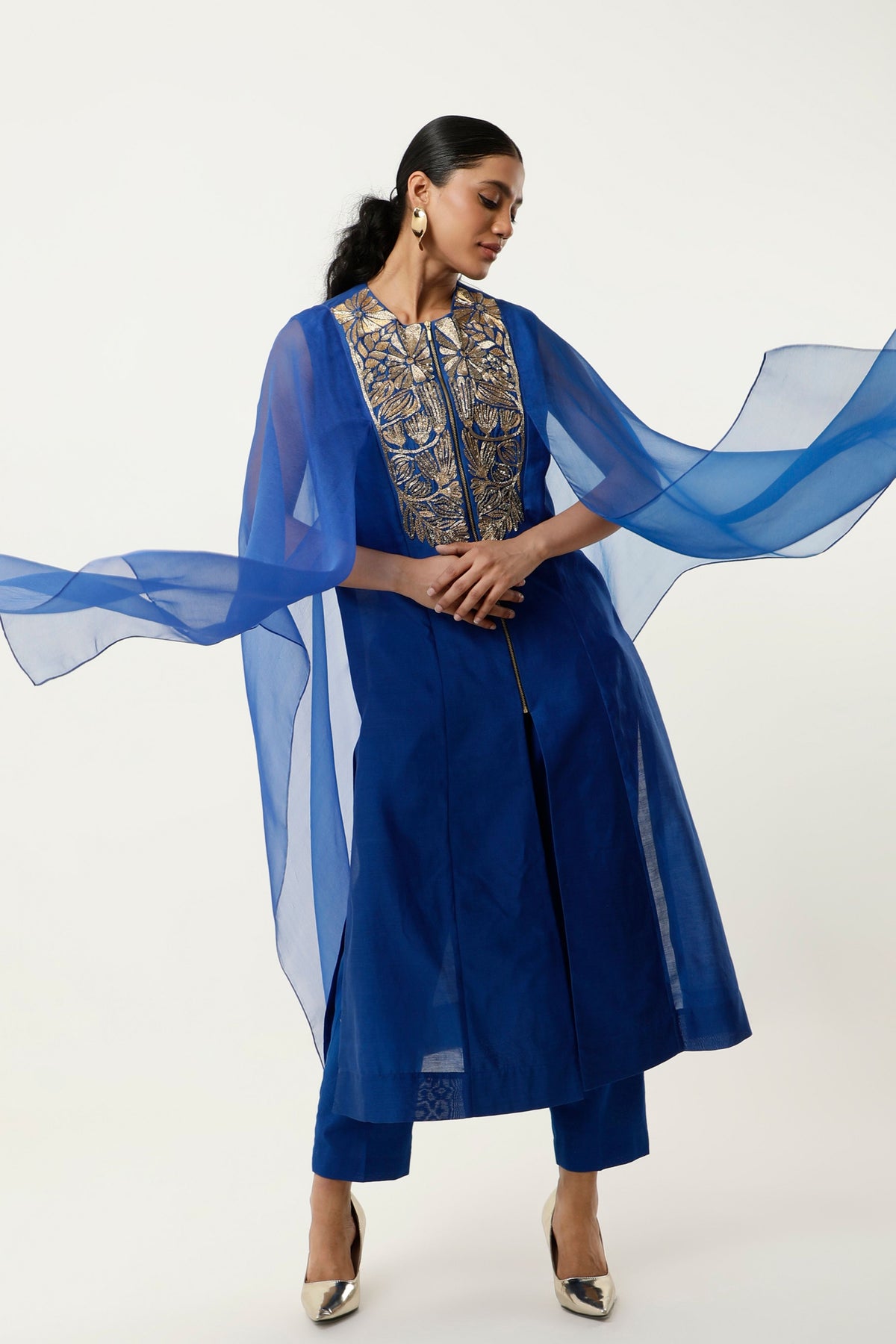 Cobalt Cape Kurta Set