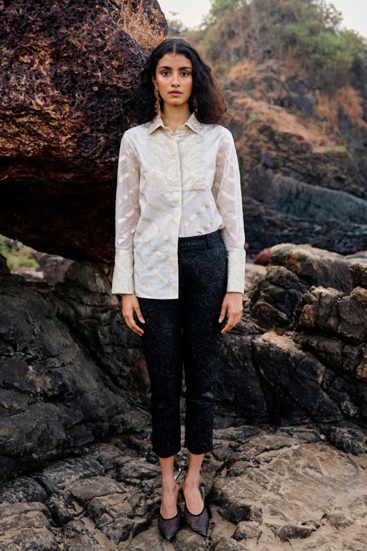 Brocade Ivory Shirt