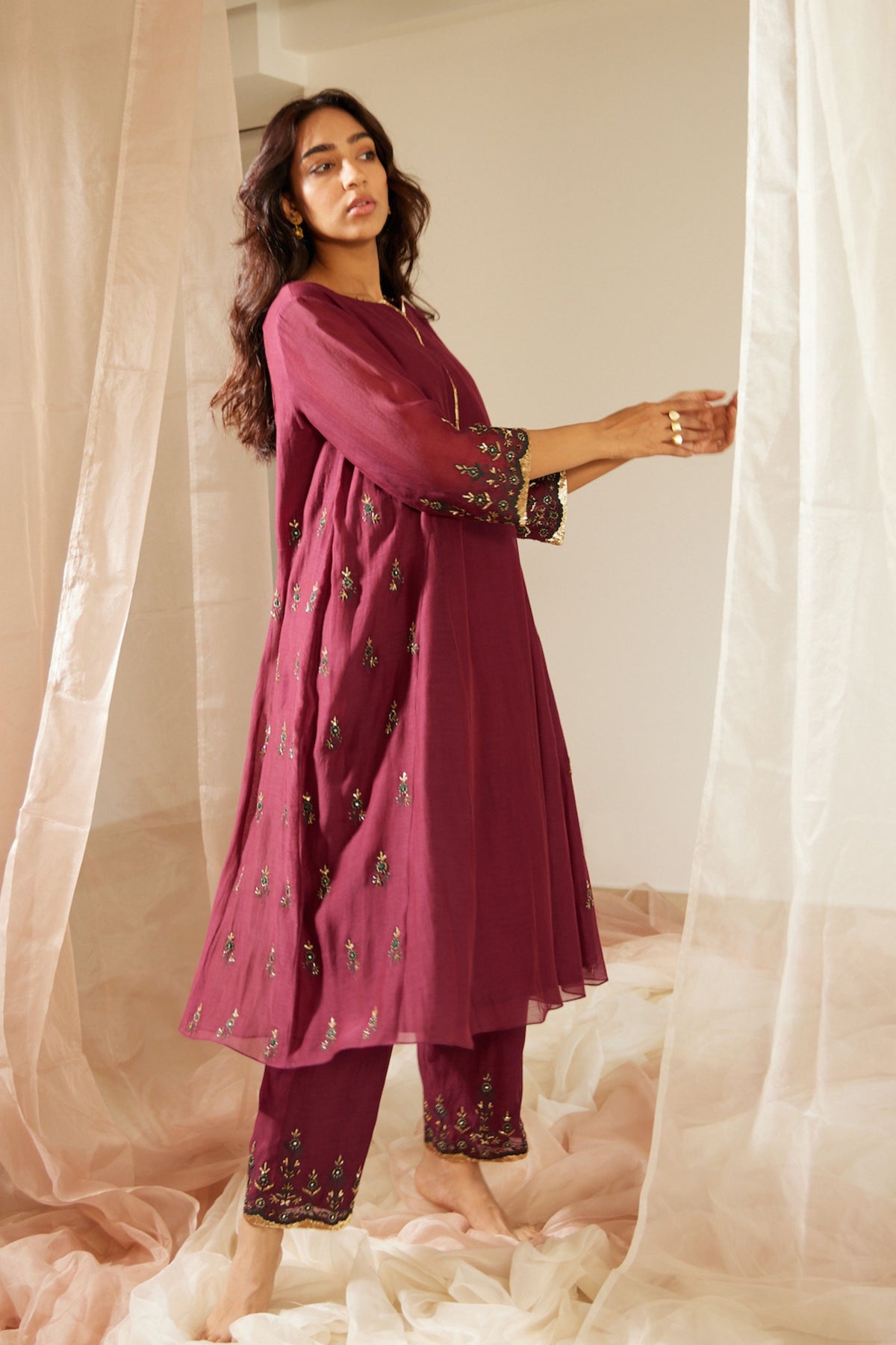 Purple Poornima Kurta Set