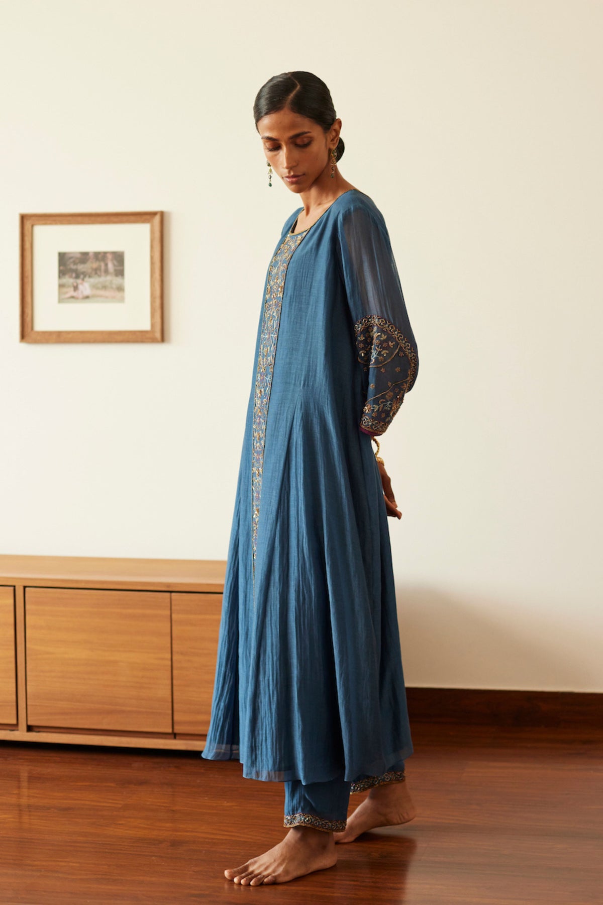 Blue Adree Kurta Set