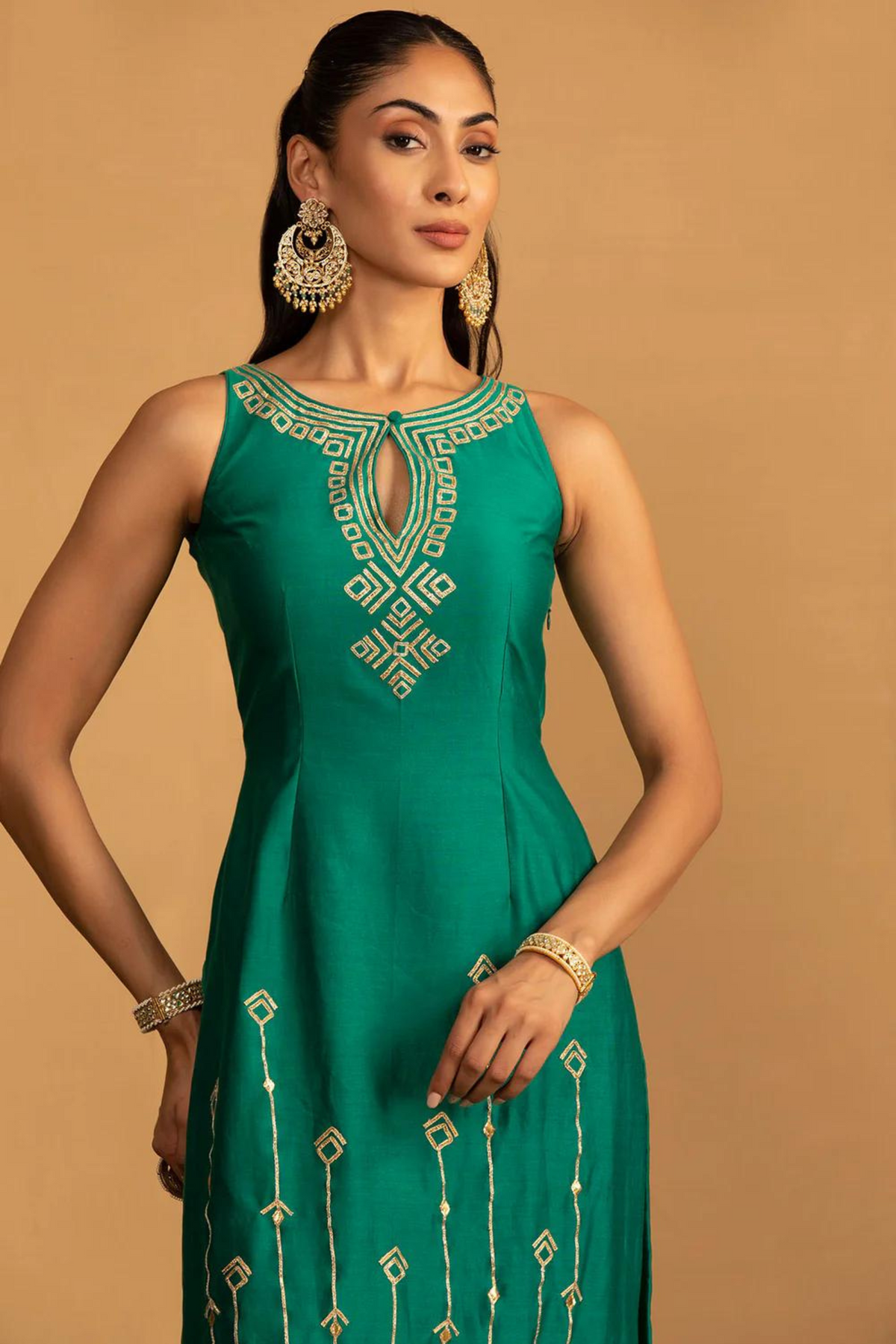 Bottle Green Kurta Set