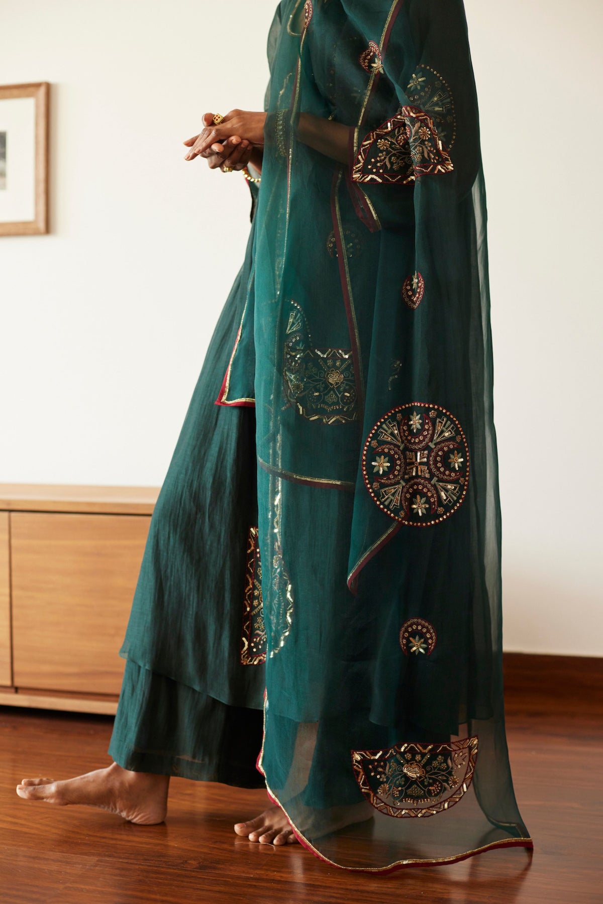 Green Shashi Kurta Set